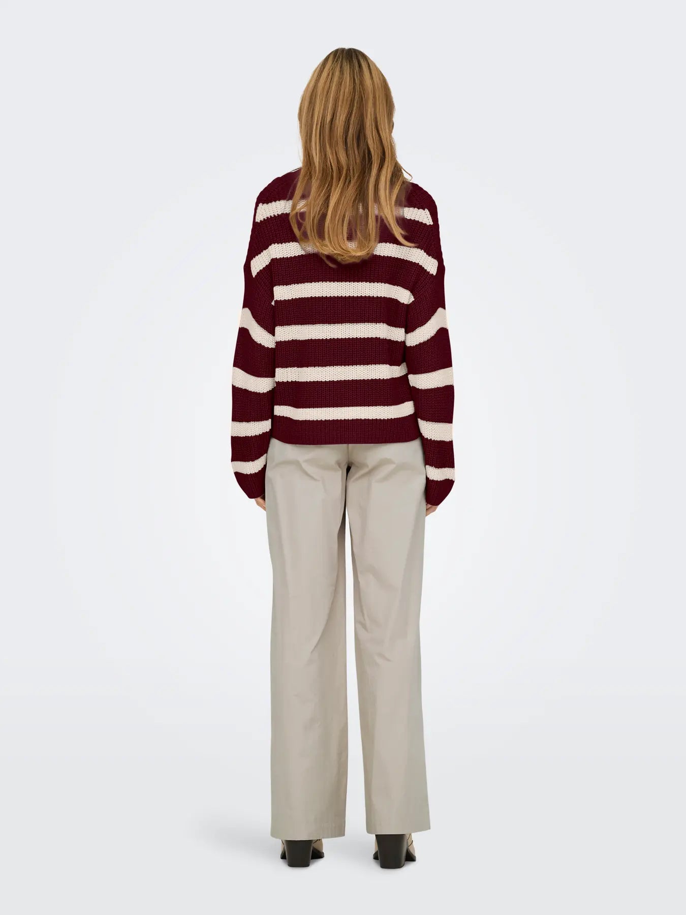 JDY Maglione a righe 'JDYJUSTY' - Cabernet