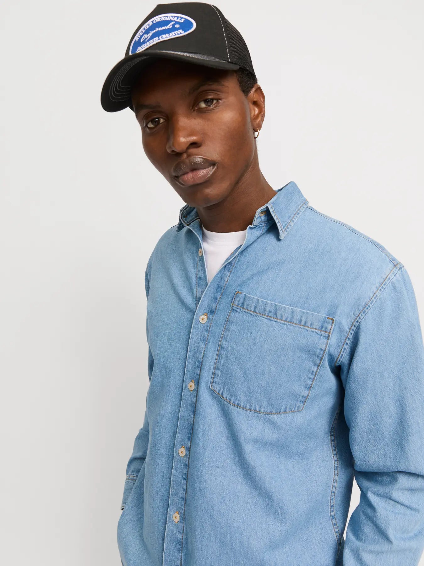 JACK & JONES CAMICIA LEGGERA IN JEANS