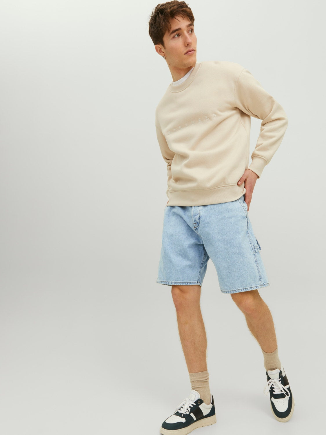 JACK & JONES BERMUDA IN JEANS LOOSE FIT - LIGHT DENIM