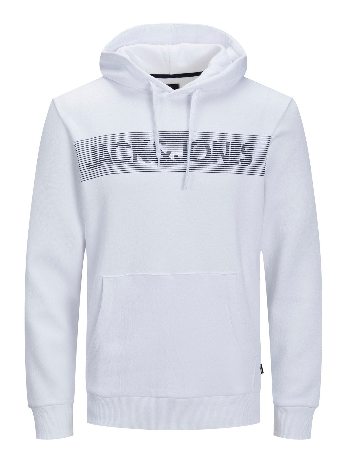 JACK & JONES FELPA CON CAPPUCCIO CON LOGO - Bianco