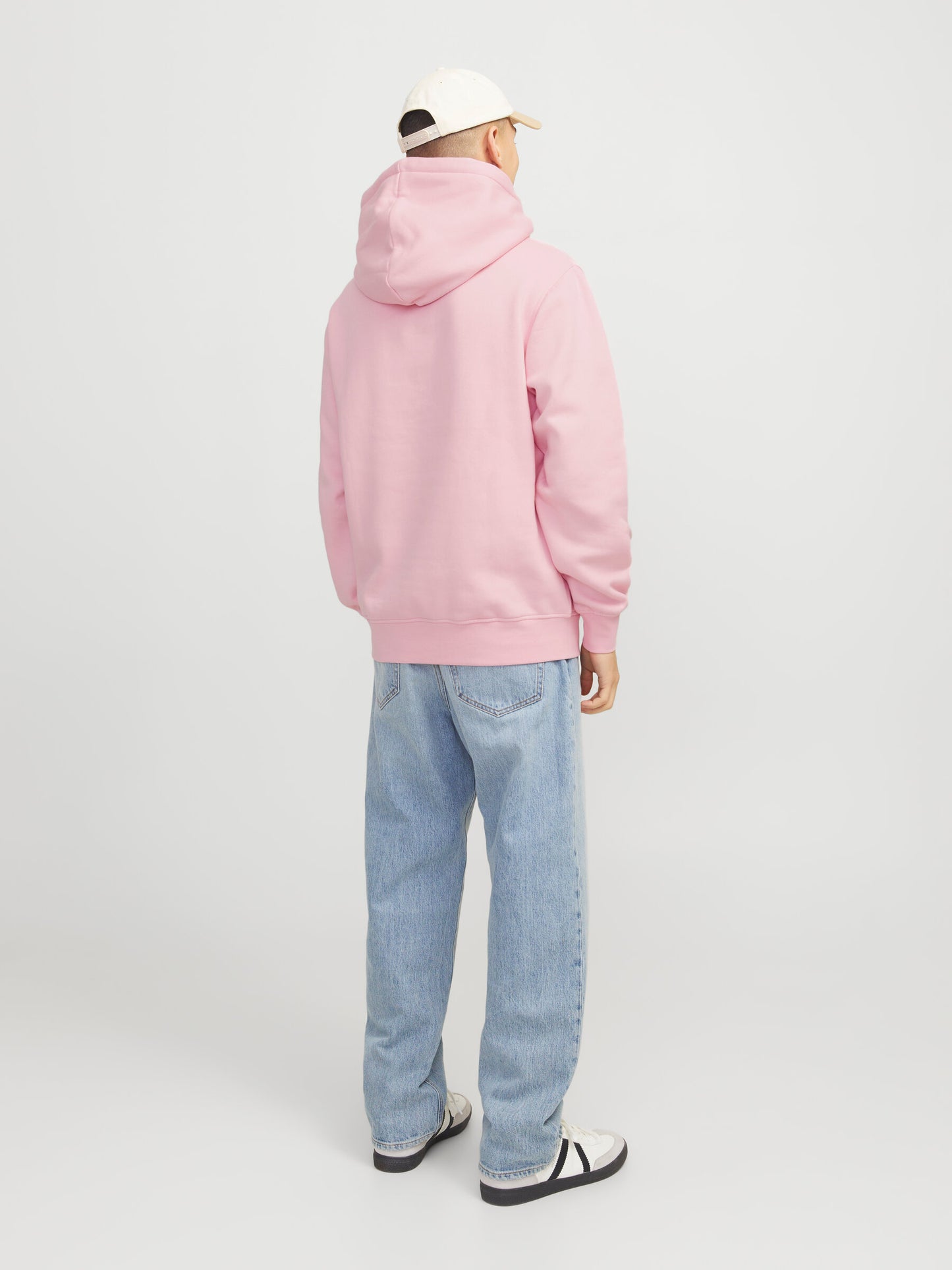 JACK & JONES FELPA CON CAPPUCCIO "ORIGINALS STUDIO" - Col. rosa