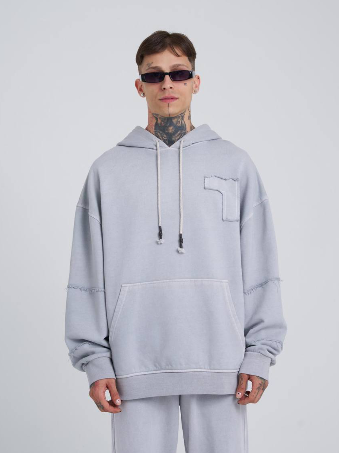 FELPA CON CAPPUCCIO "MACHINIST" - Col. Grigio