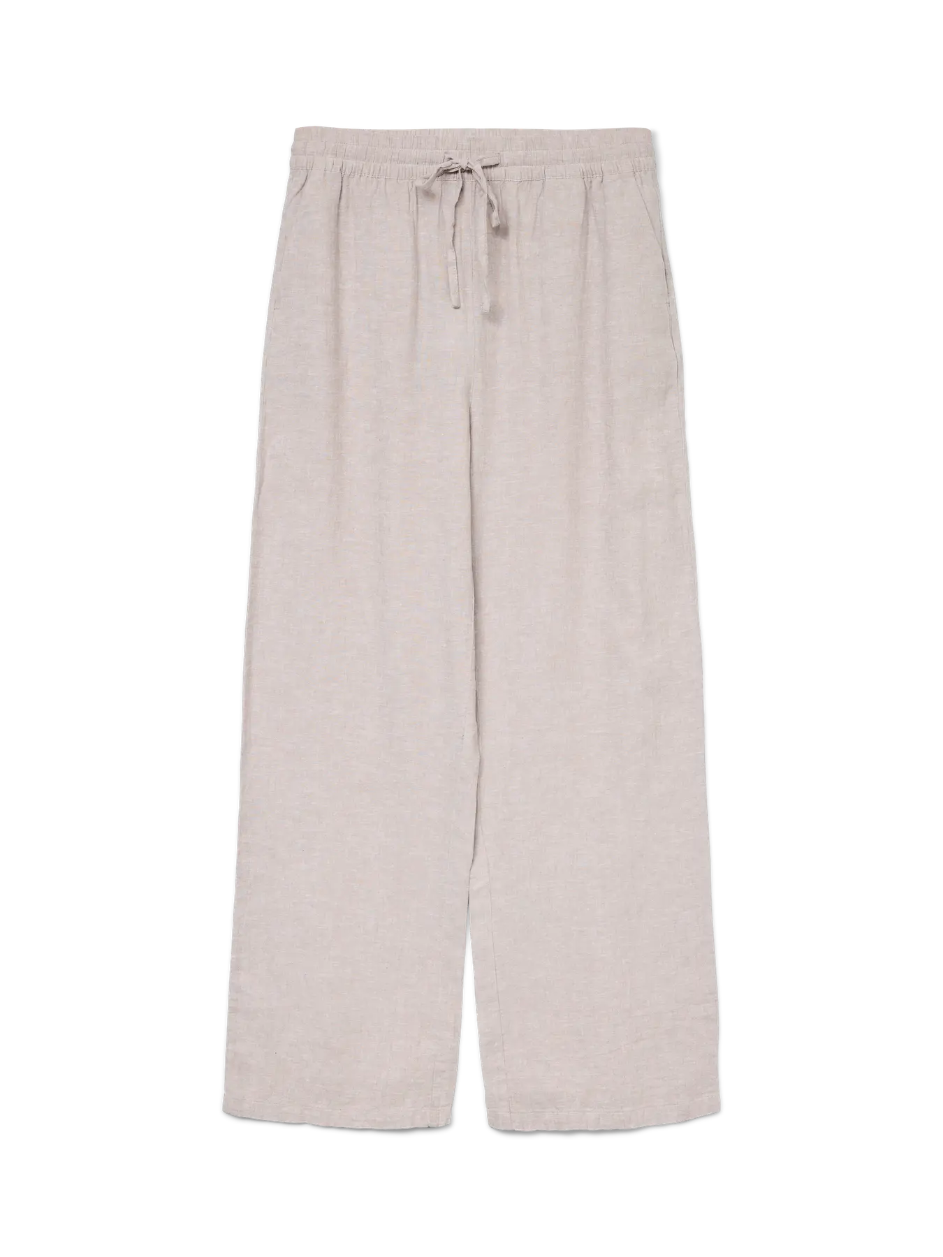 VERO MODA Wide leg Pantaloni in Lino - col. Beige