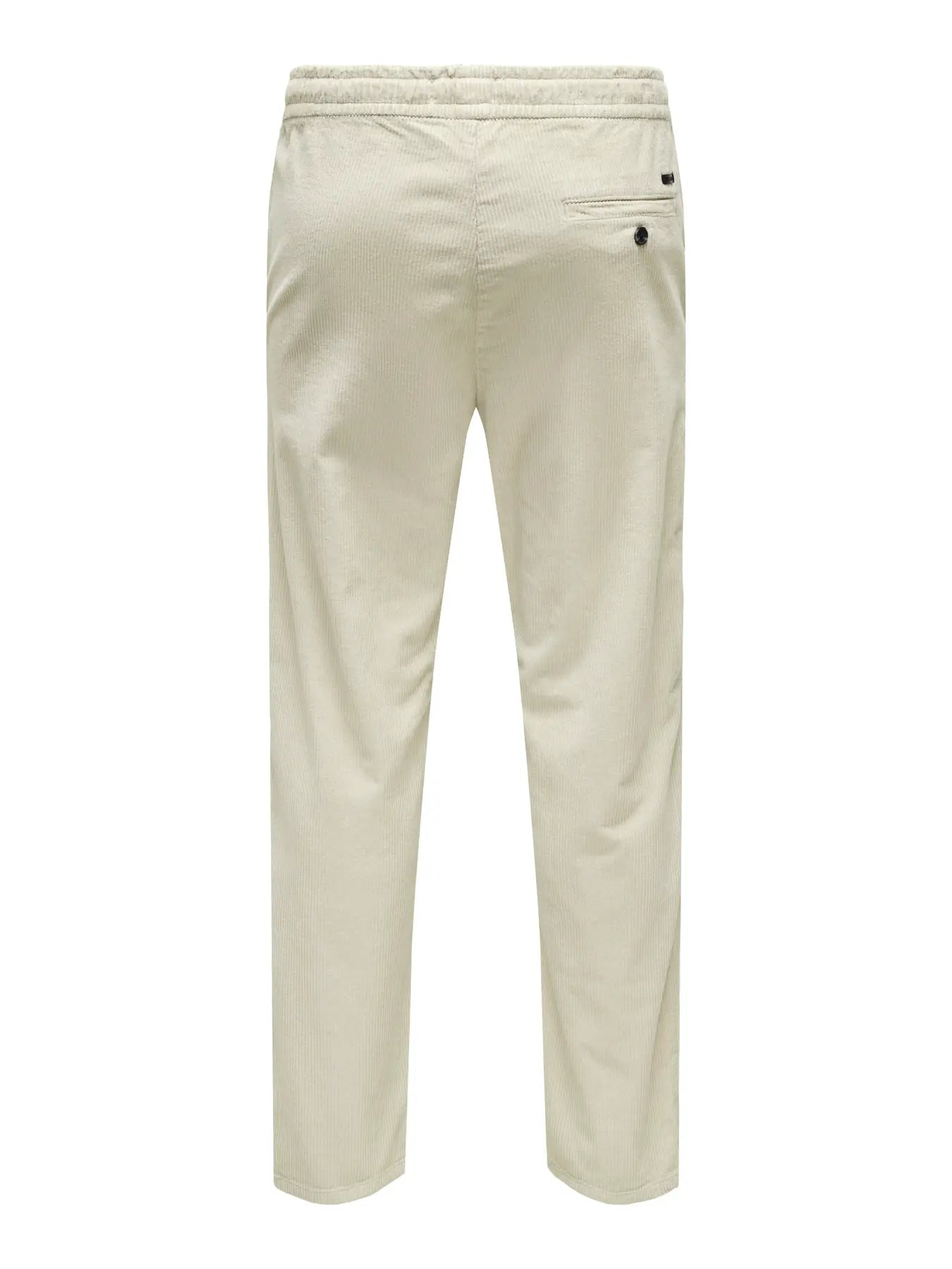 ONLY & SONS PANTALONE IN VELLUTO A COSTE Col. Bianco panna