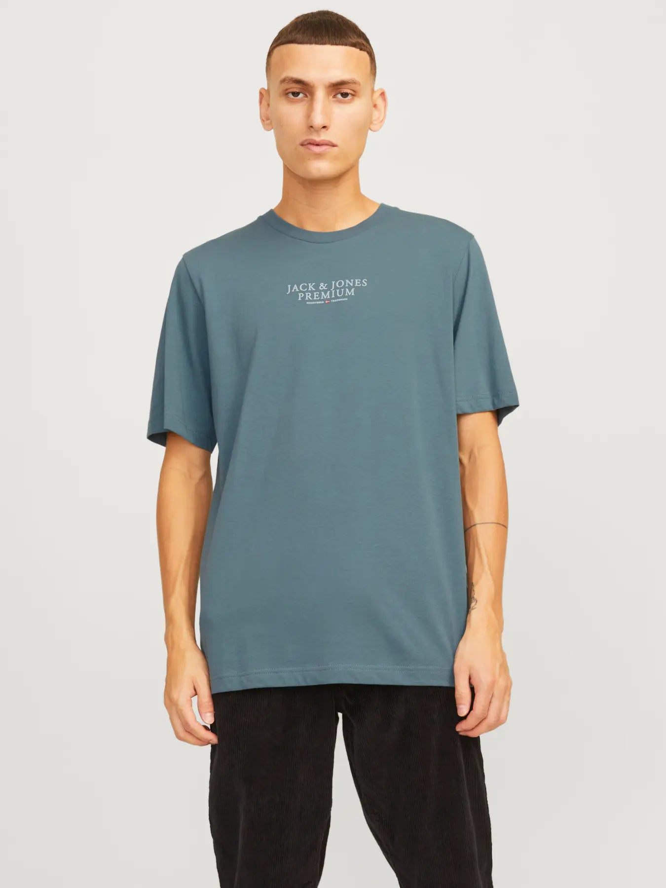 JACK & JONES T-SHIRT ORIGINALS PREMIUM - Col. Verde acqua
