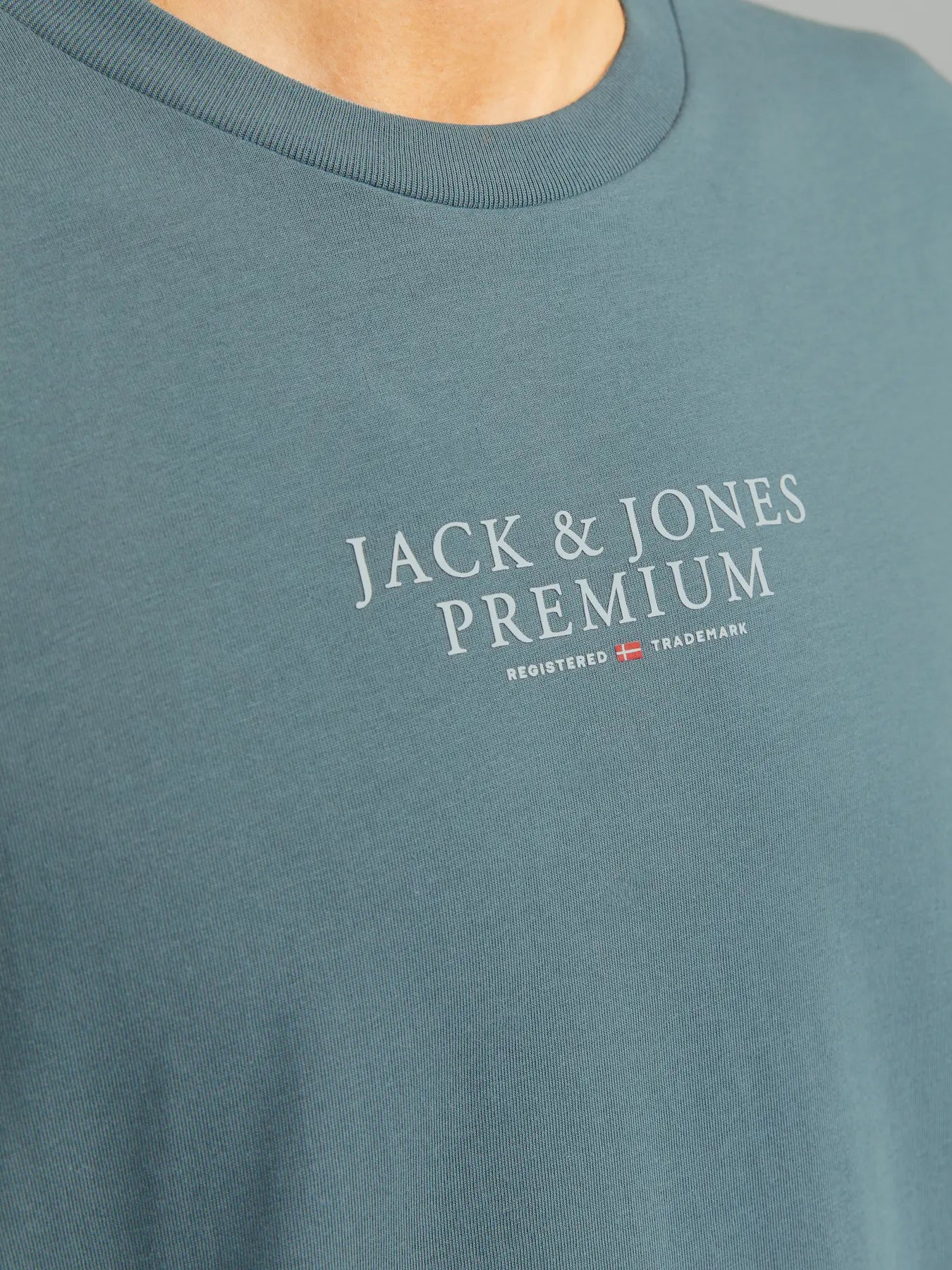 JACK & JONES T-SHIRT ORIGINALS PREMIUM - Col. Verde acqua