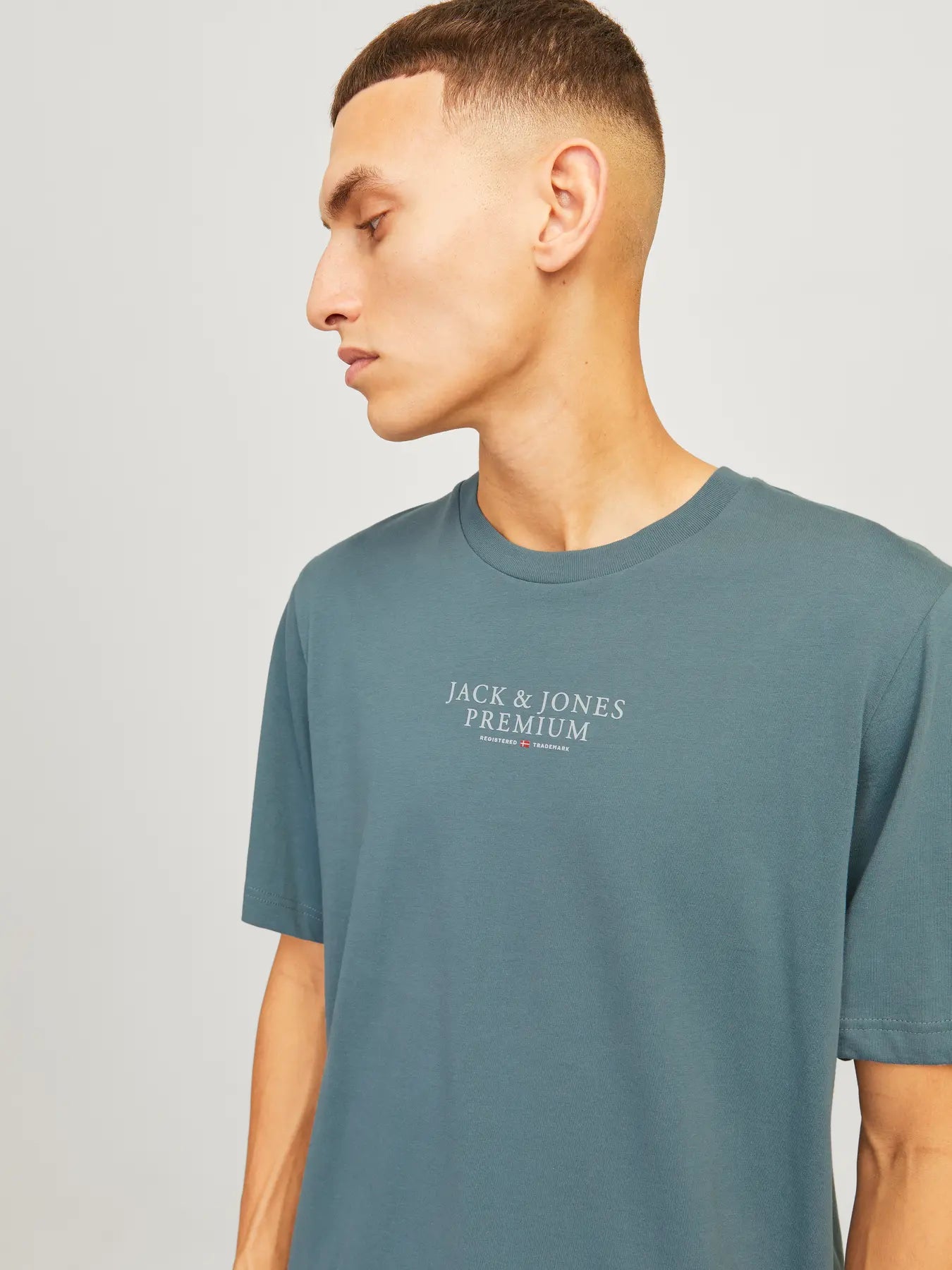 JACK & JONES T-SHIRT ORIGINALS PREMIUM - Col. Verde acqua
