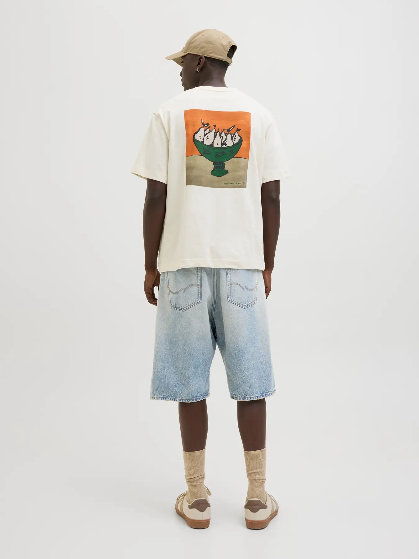 JACK & JONES SHORTS IN JEANS EXTRA BAGGY - Light Denim
