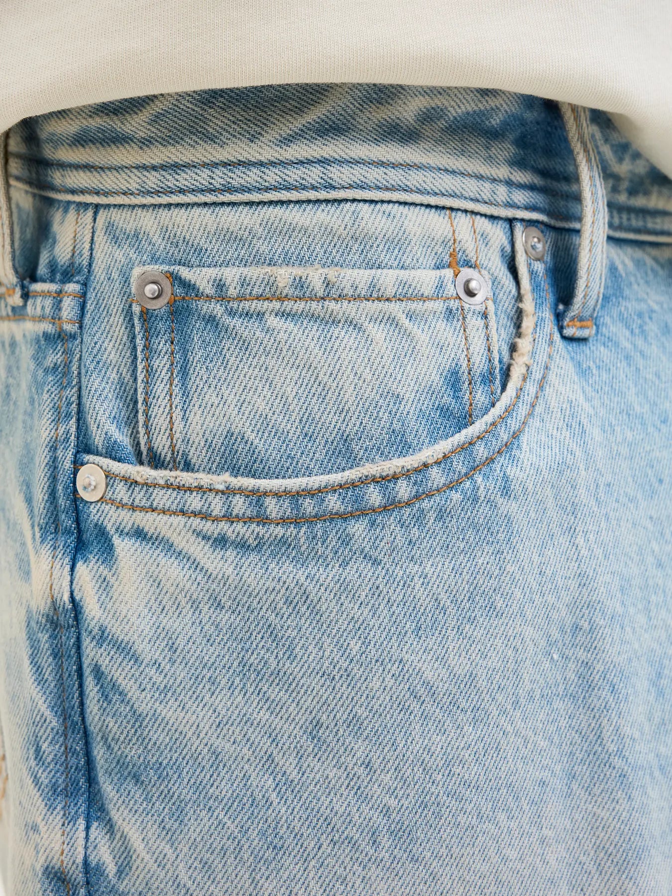 JACK & JONES SHORTS IN JEANS EXTRA BAGGY - Light Denim