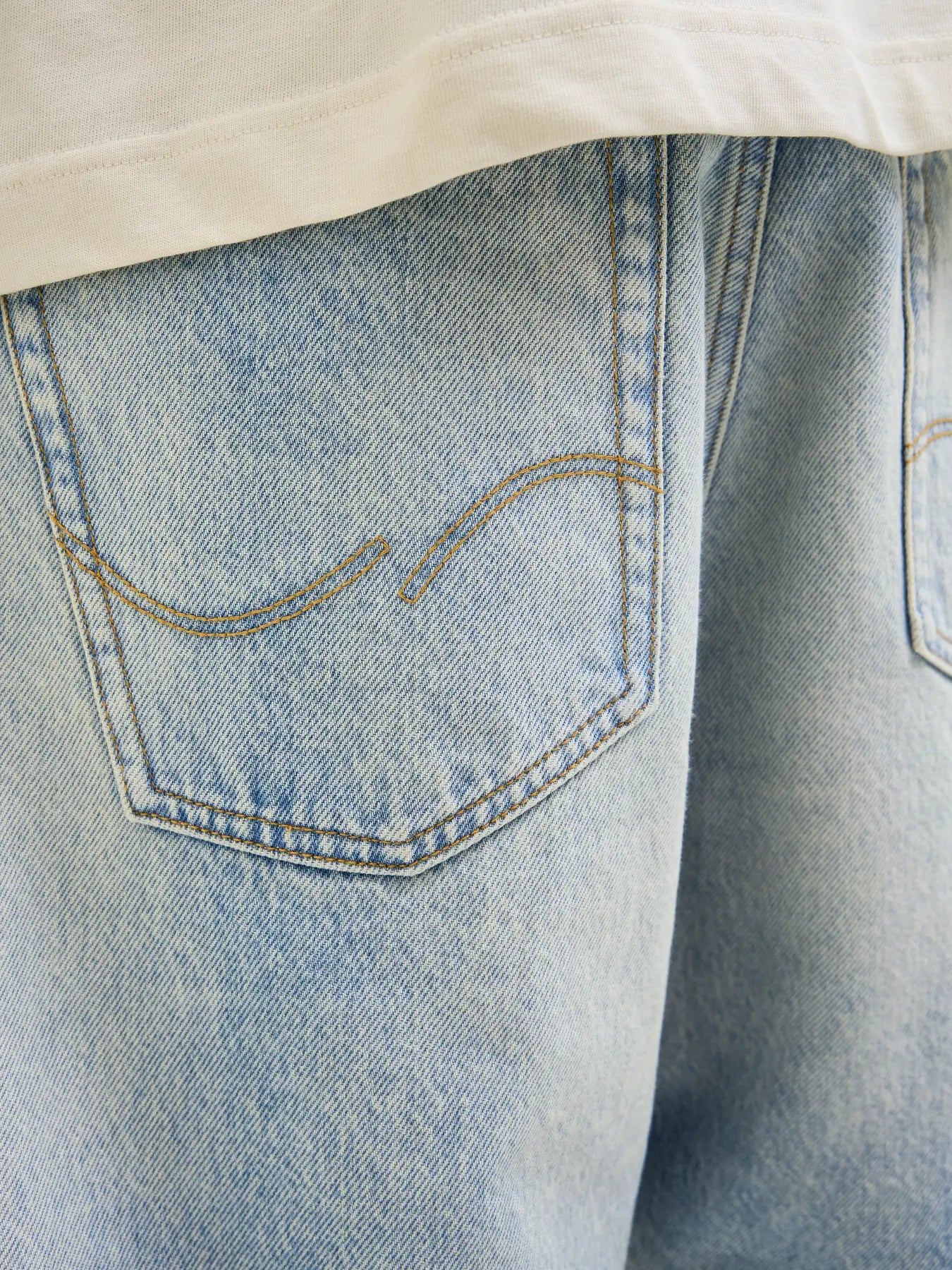 JACK & JONES SHORTS IN JEANS EXTRA BAGGY - Light Denim