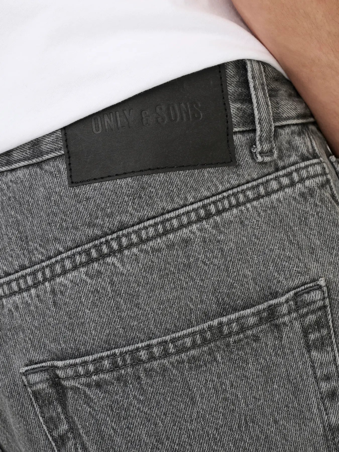 ONLY & SONS ONSTYE LOOSE TAPE JEANS - Col. grigio