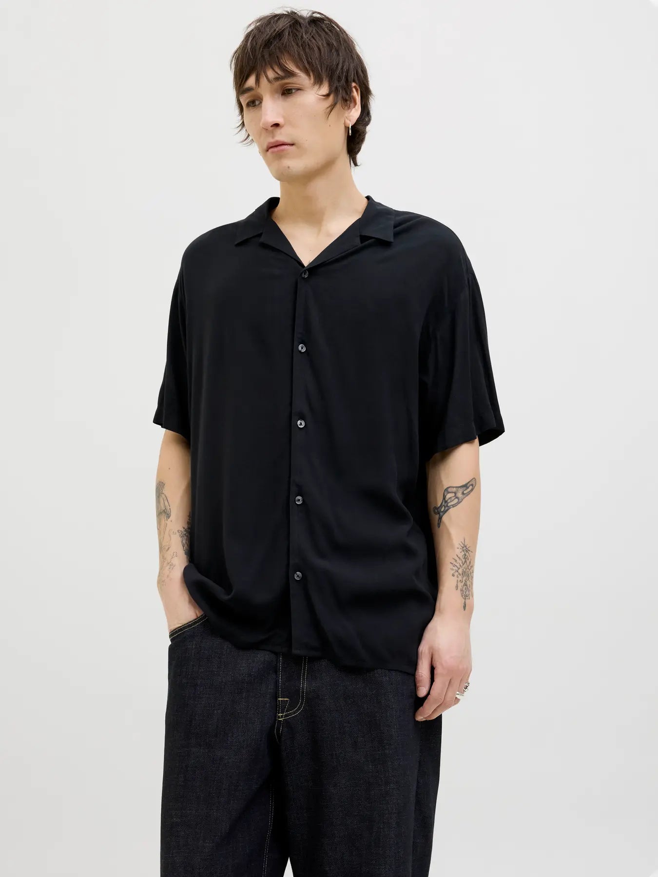 JACK & JONES CAMICIA JJEJEFF RESORT - Col. nero