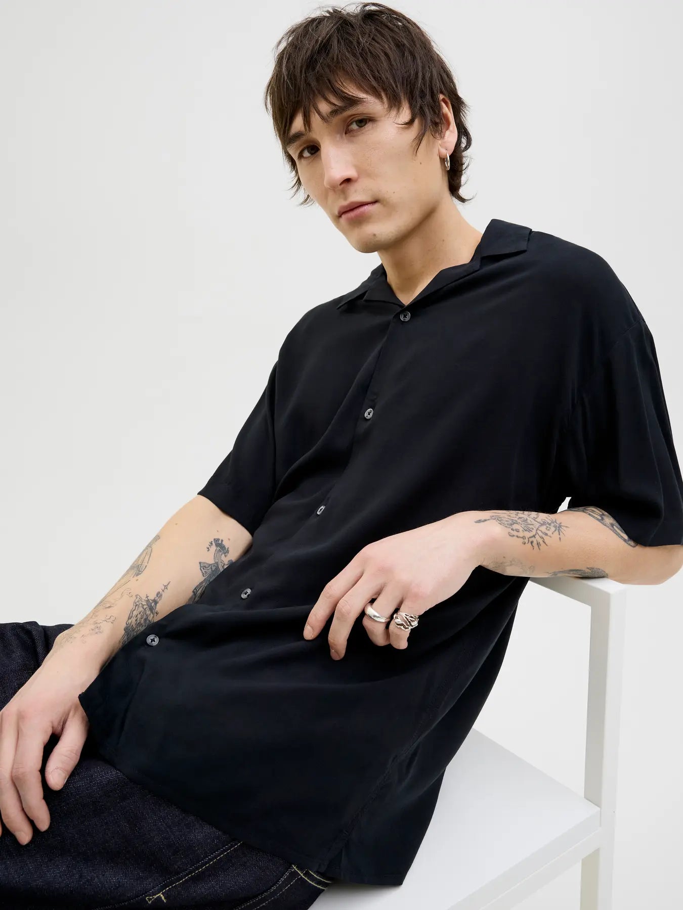 JACK & JONES CAMICIA JJEJEFF RESORT - Col. nero