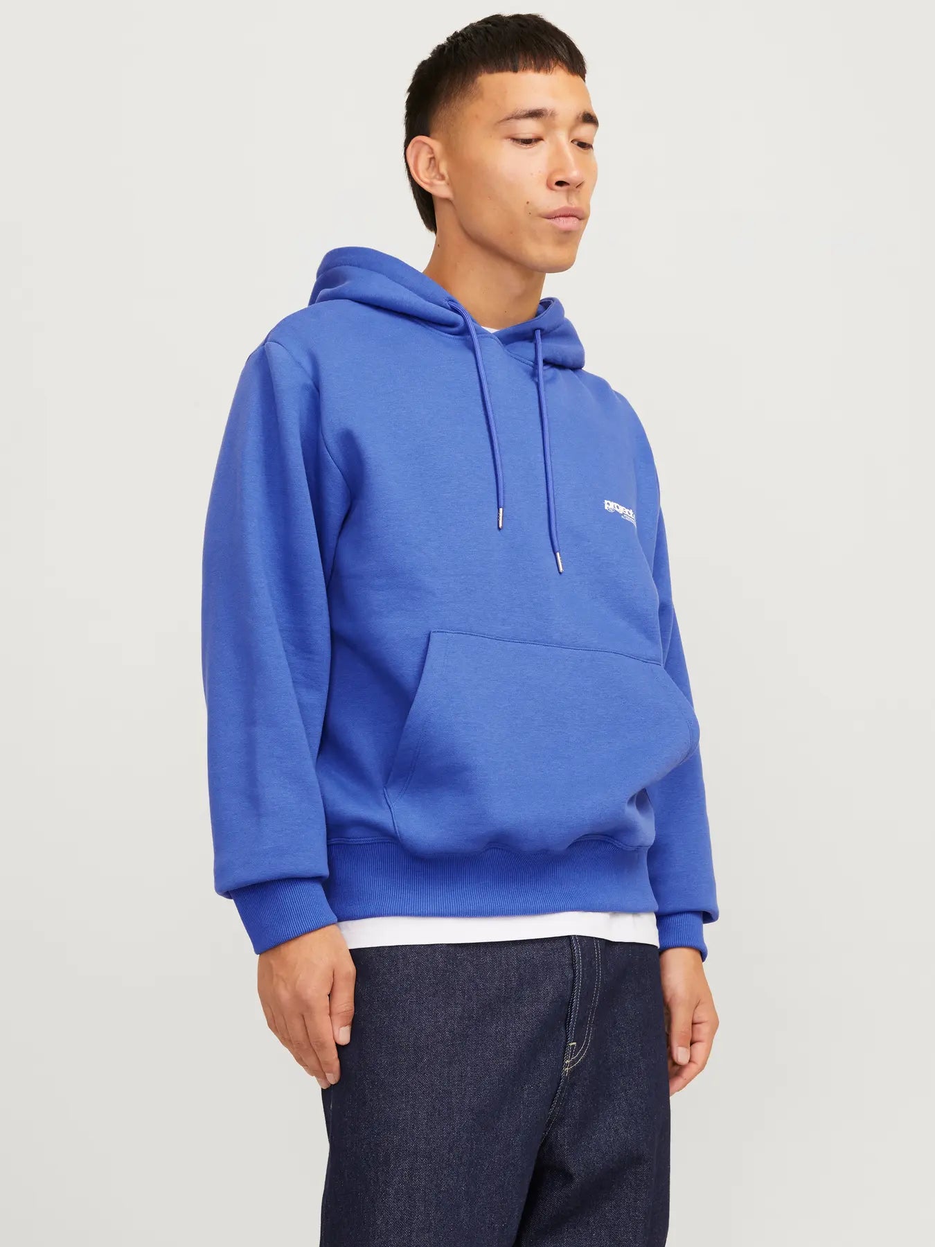 JACK & JONES FELPA CON CAPPUCCIO "PROJECT CORE" - Blu