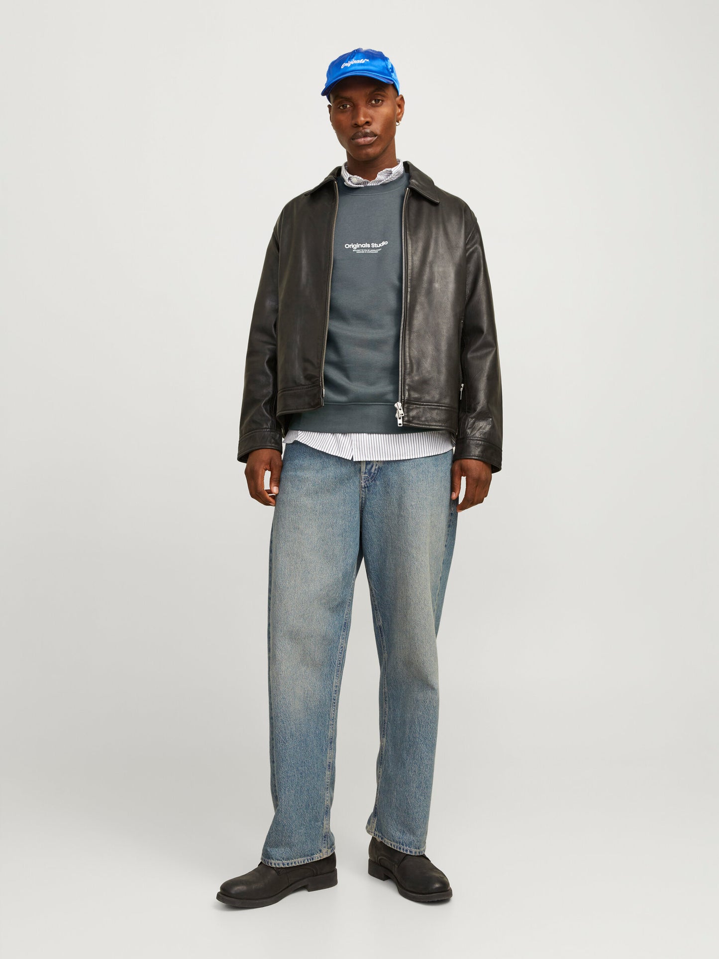JACK & JONES FELPA SENZA CAPPUCCIO "ORIGINALS STUDIO" - Stormy Weather