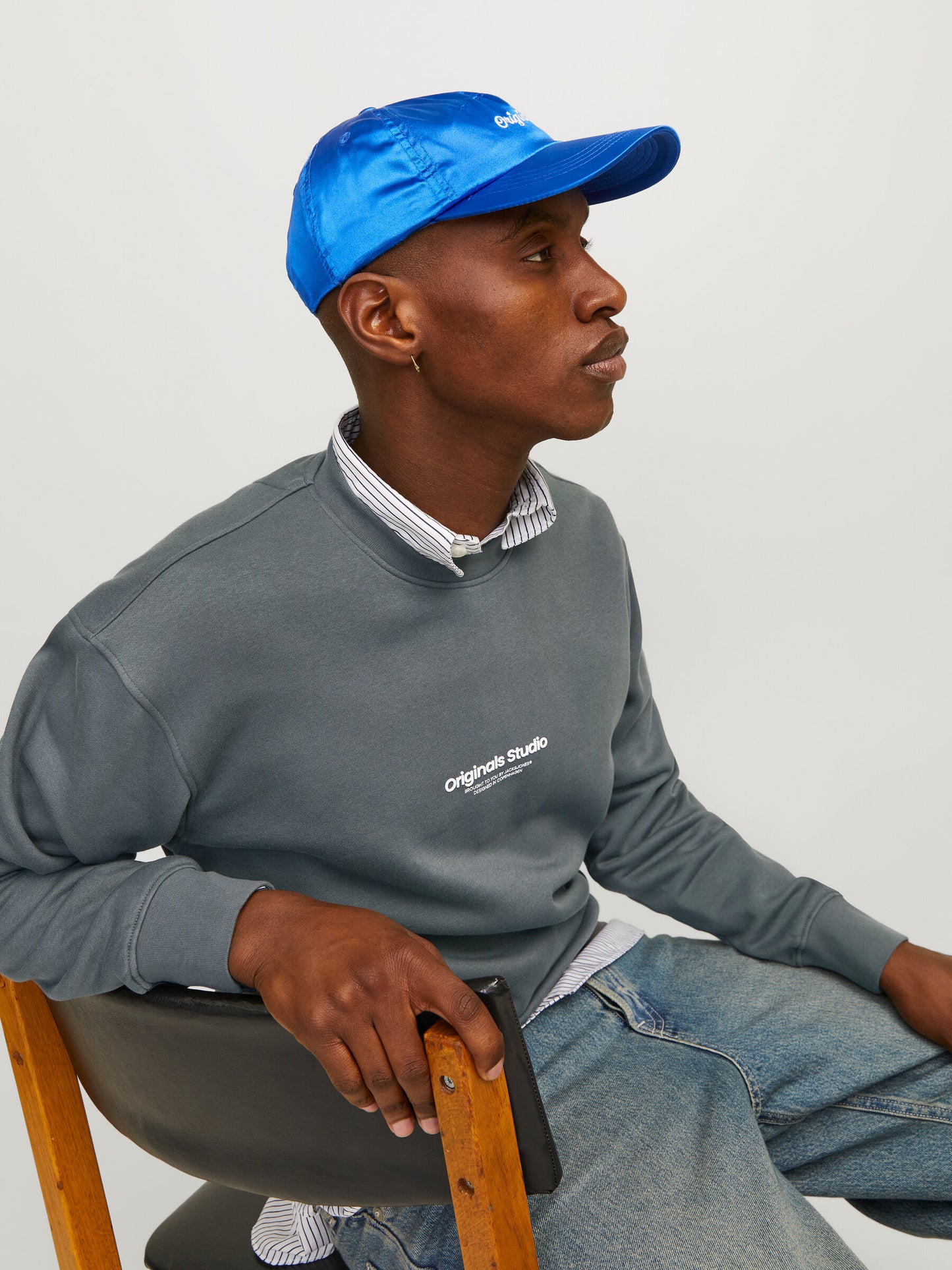 JACK & JONES FELPA SENZA CAPPUCCIO "ORIGINALS STUDIO" - Stormy Weather