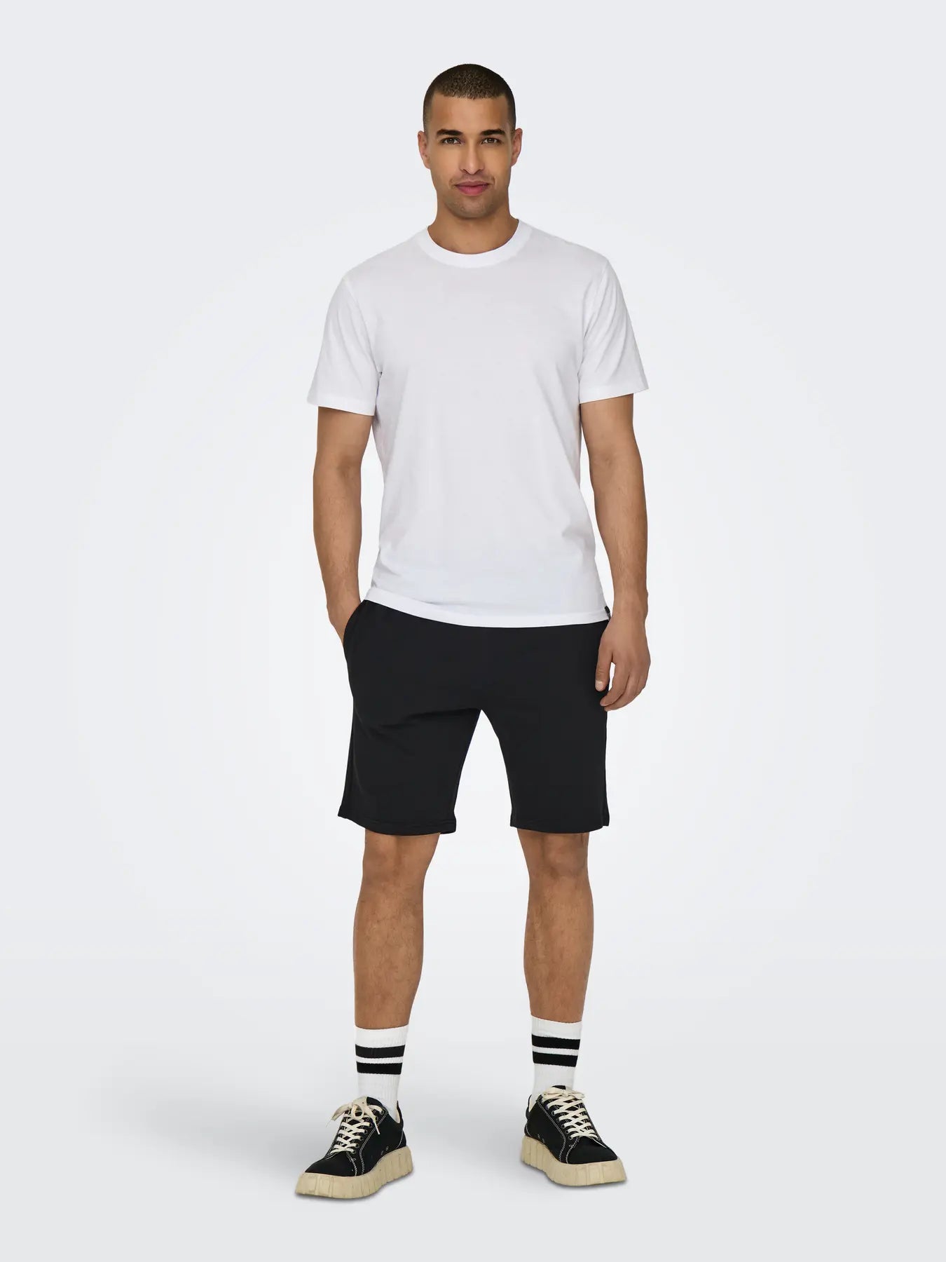 BERMUDA BASIC IN COTTONE - col. Nero