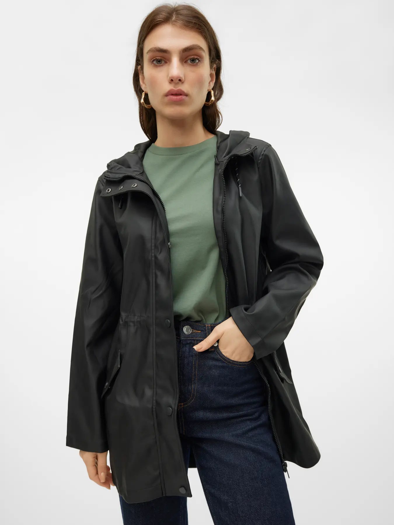 Vero Moda - Parka Impermeabile - Nero