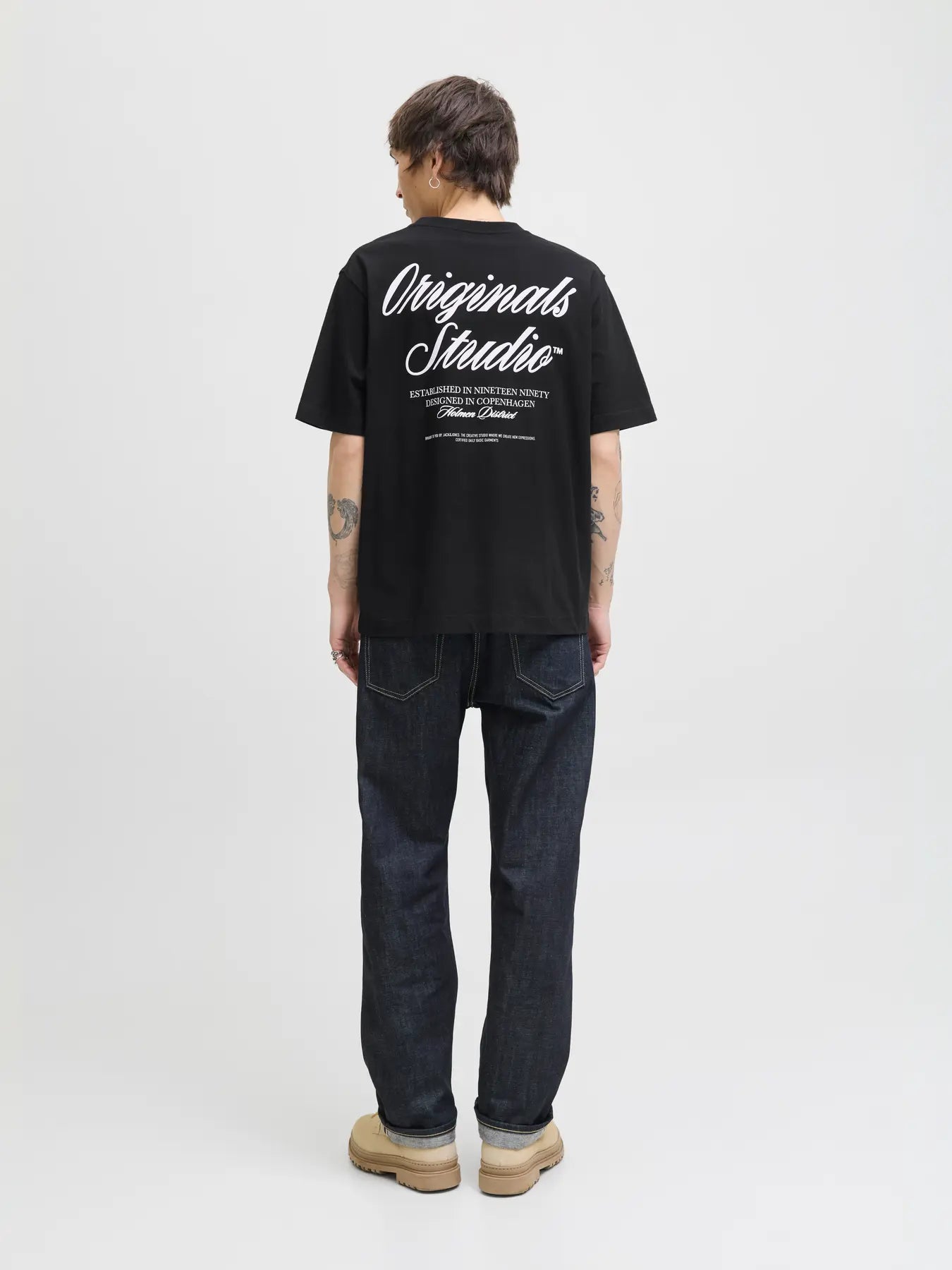 JACK & JONES T-SHIRT JORNORREBRO - Col nero