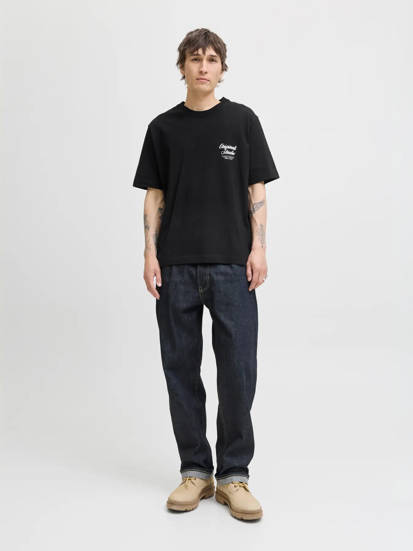 JACK & JONES T-SHIRT JORNORREBRO - Col nero