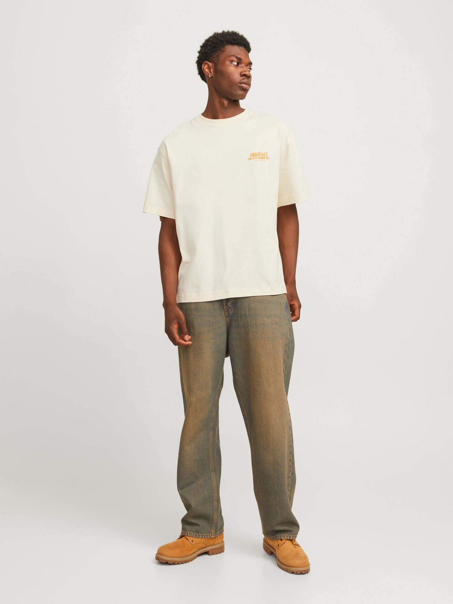 JACK & JONES T-SHIRT CON STAMPA - Col. Bianco Antique
