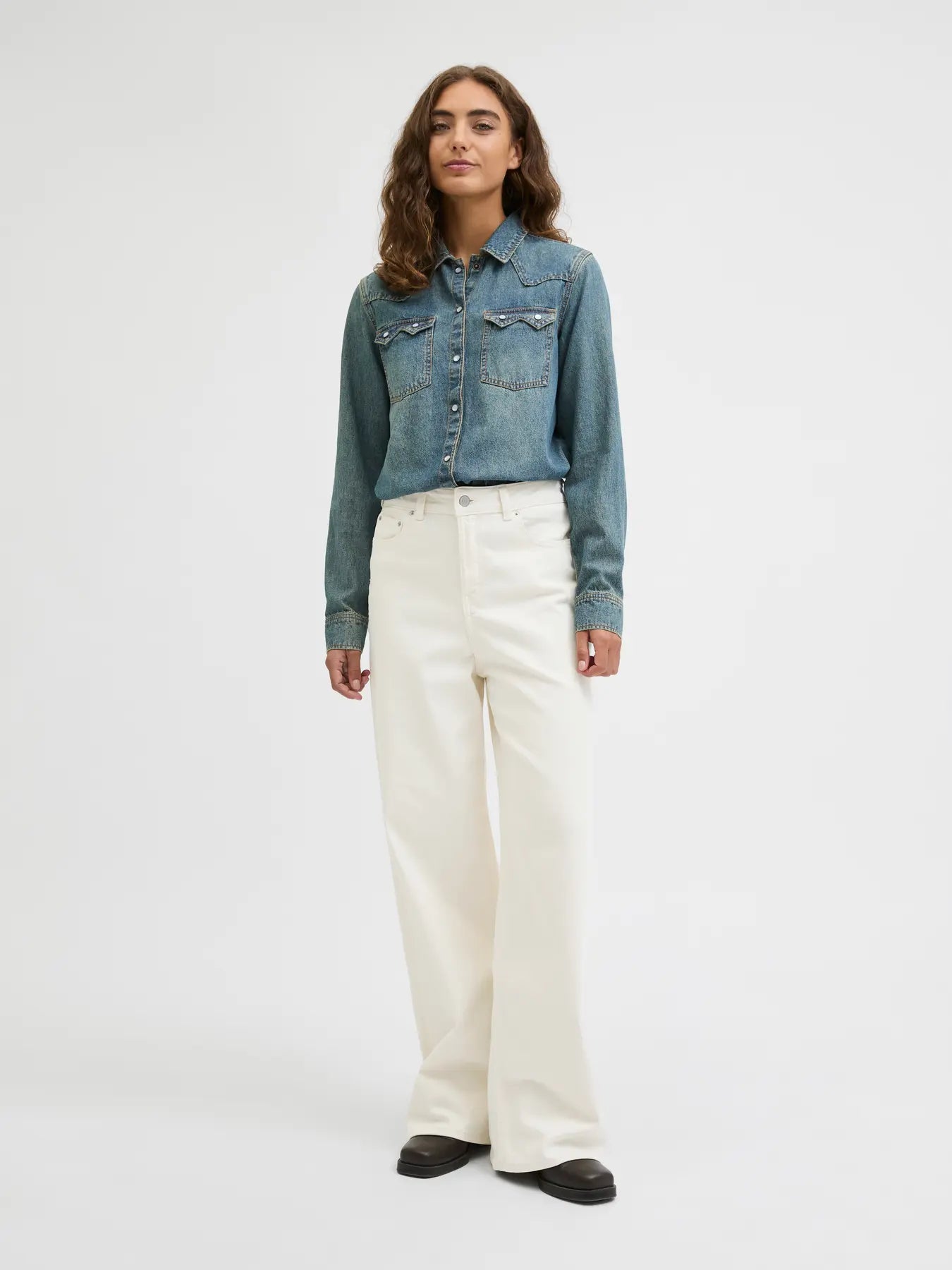 JJXX - Tokyo - Jeans a fondo ampio col. Bianco