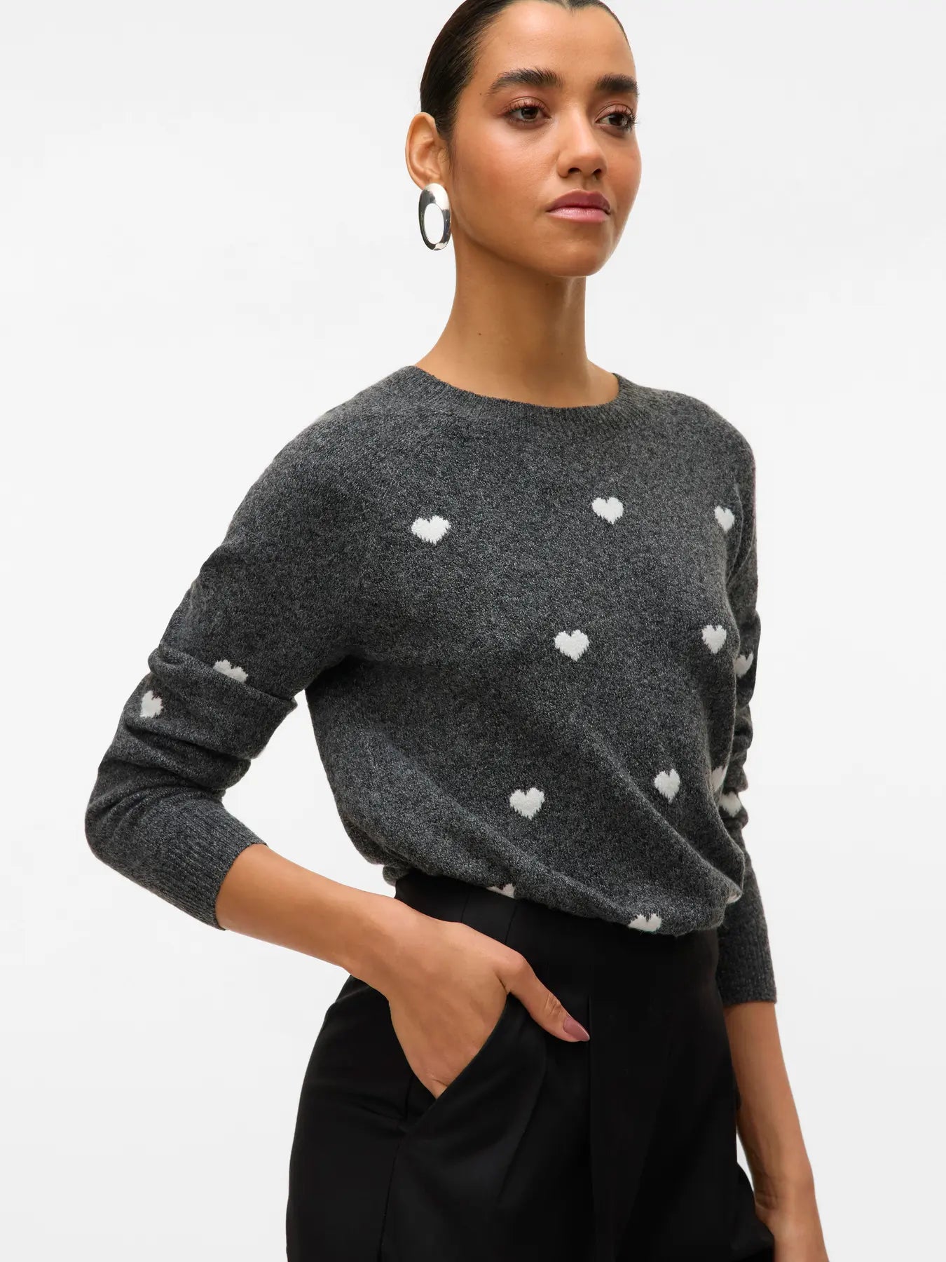 Vero Moda - Maglione VMDOFFY INTARSIA - Cuori