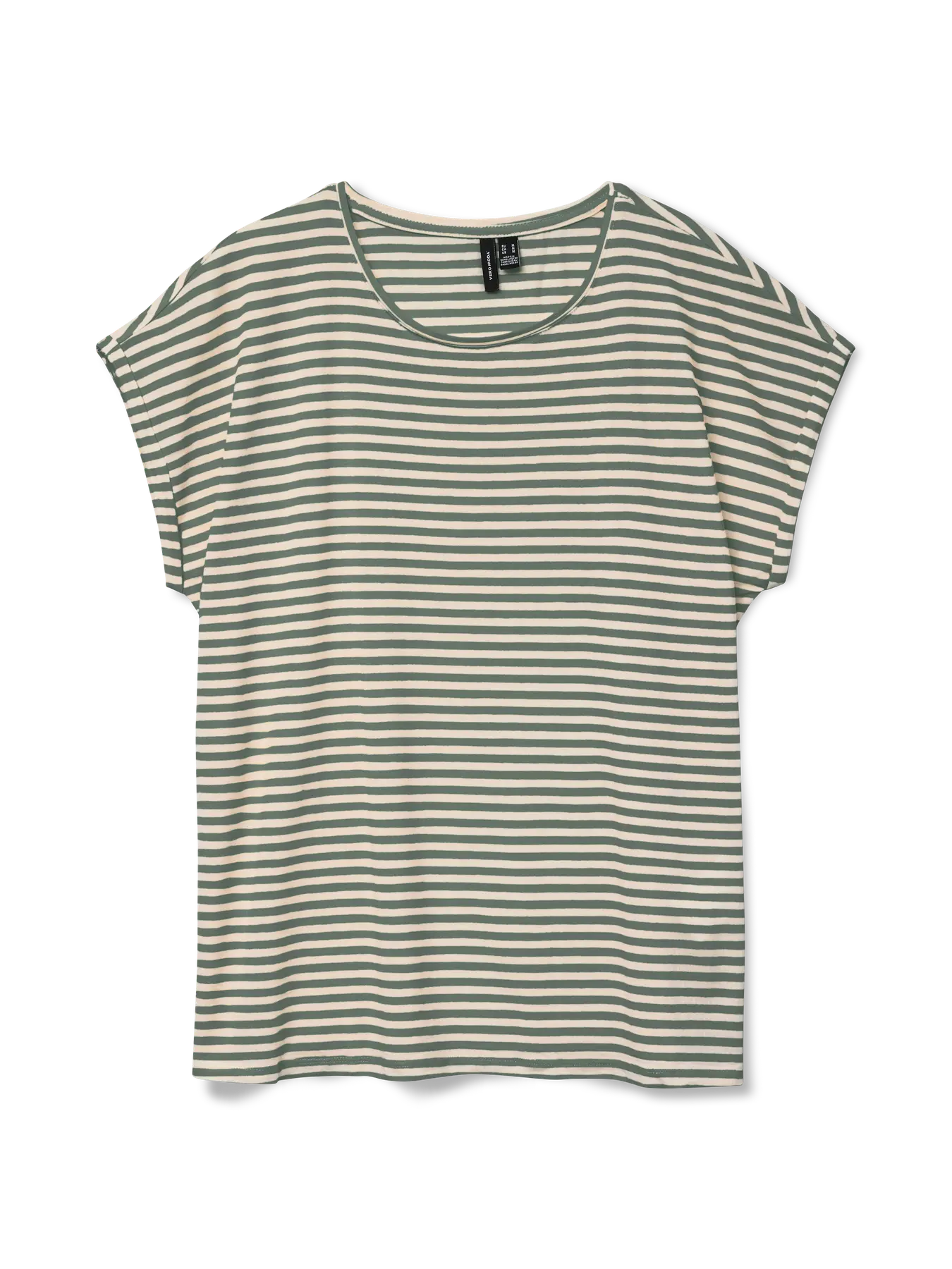 Vero Moda - T-shirt oversize a righe verde