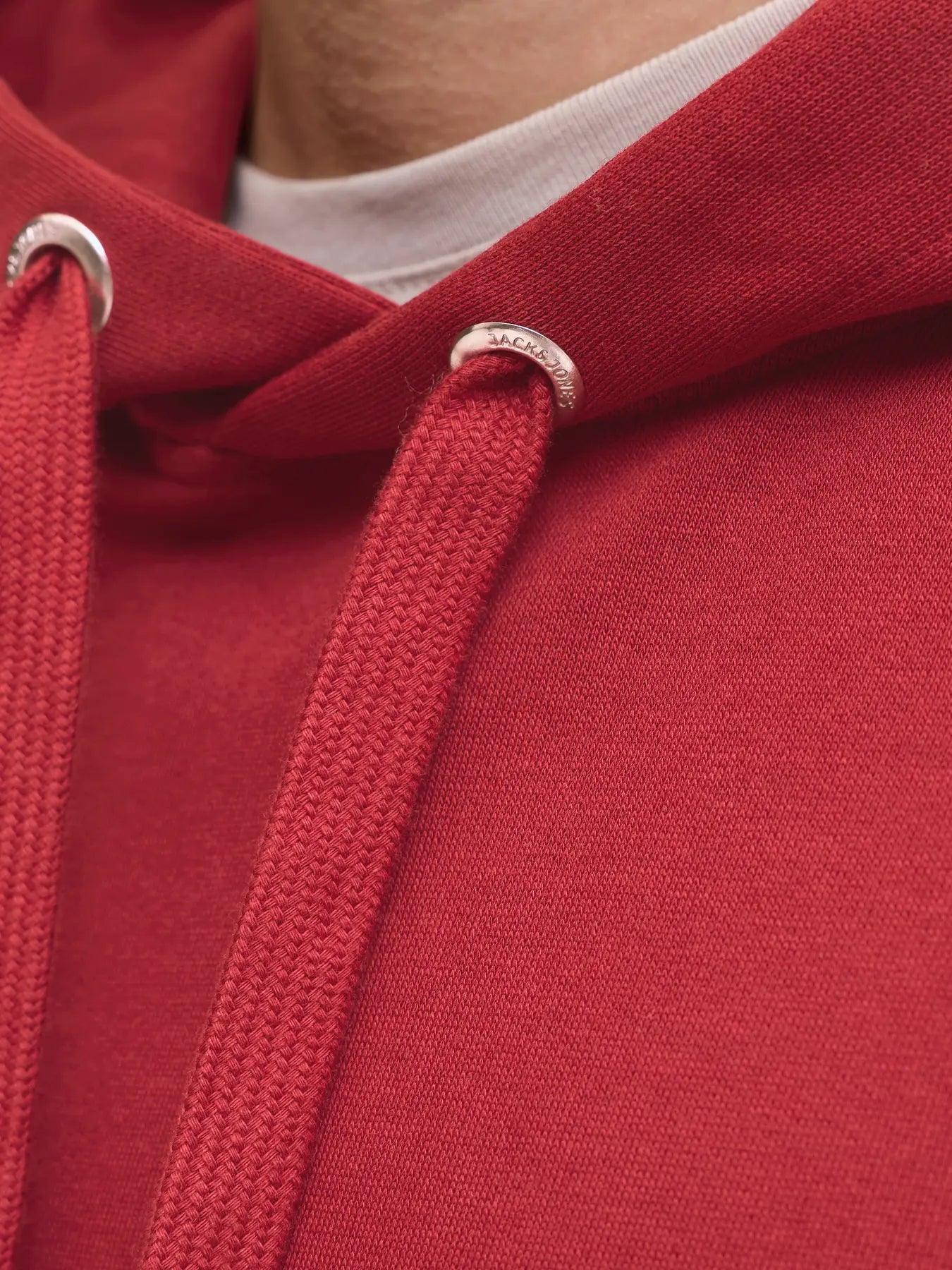 JACK & JONES FELPA CON CAPPUCCIO "JORNORREBRO" - Rosso