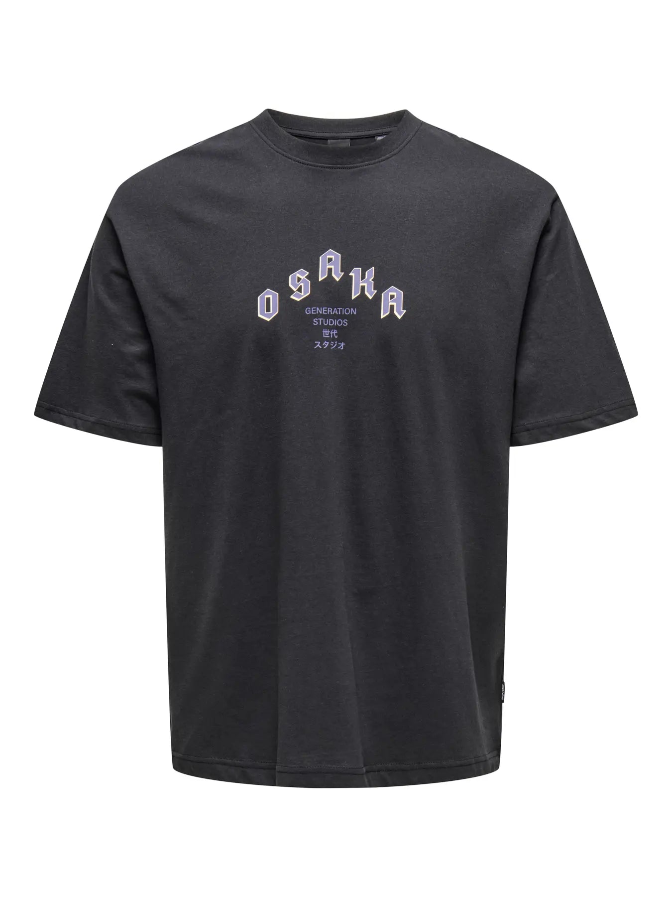 ONLY & SONS T-SHIRT DRAGON - Col. Nero
