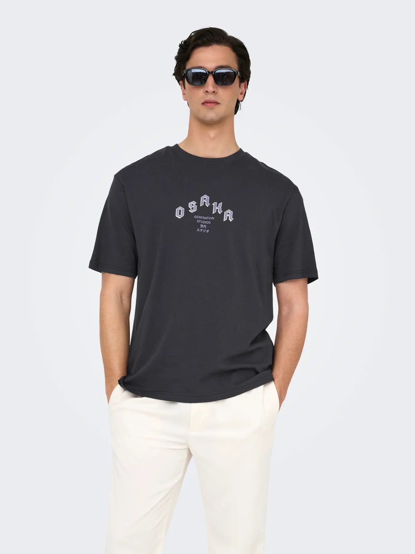 ONLY & SONS T-SHIRT DRAGON - Col. Nero
