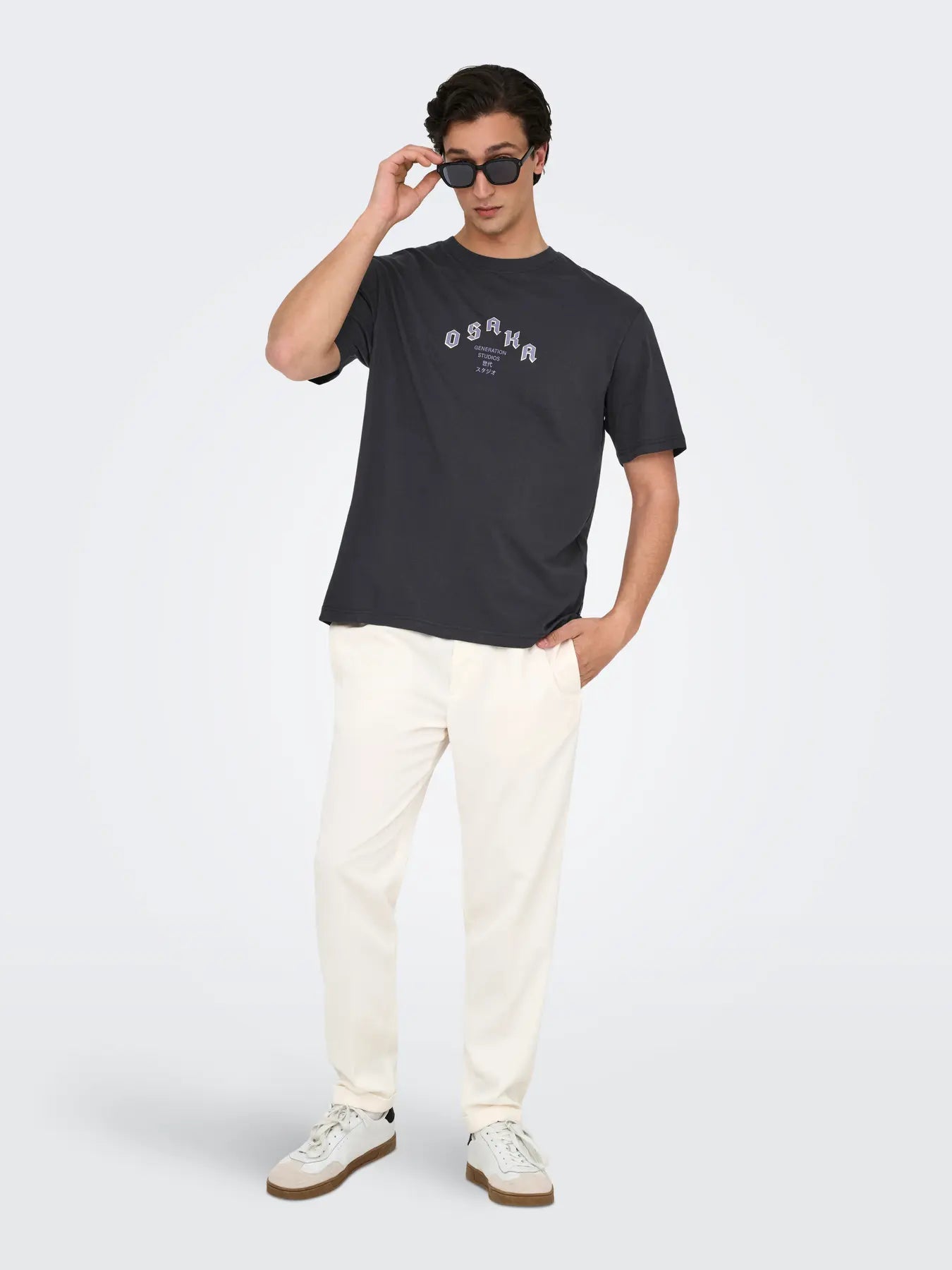 ONLY & SONS T-SHIRT DRAGON - Col. Nero