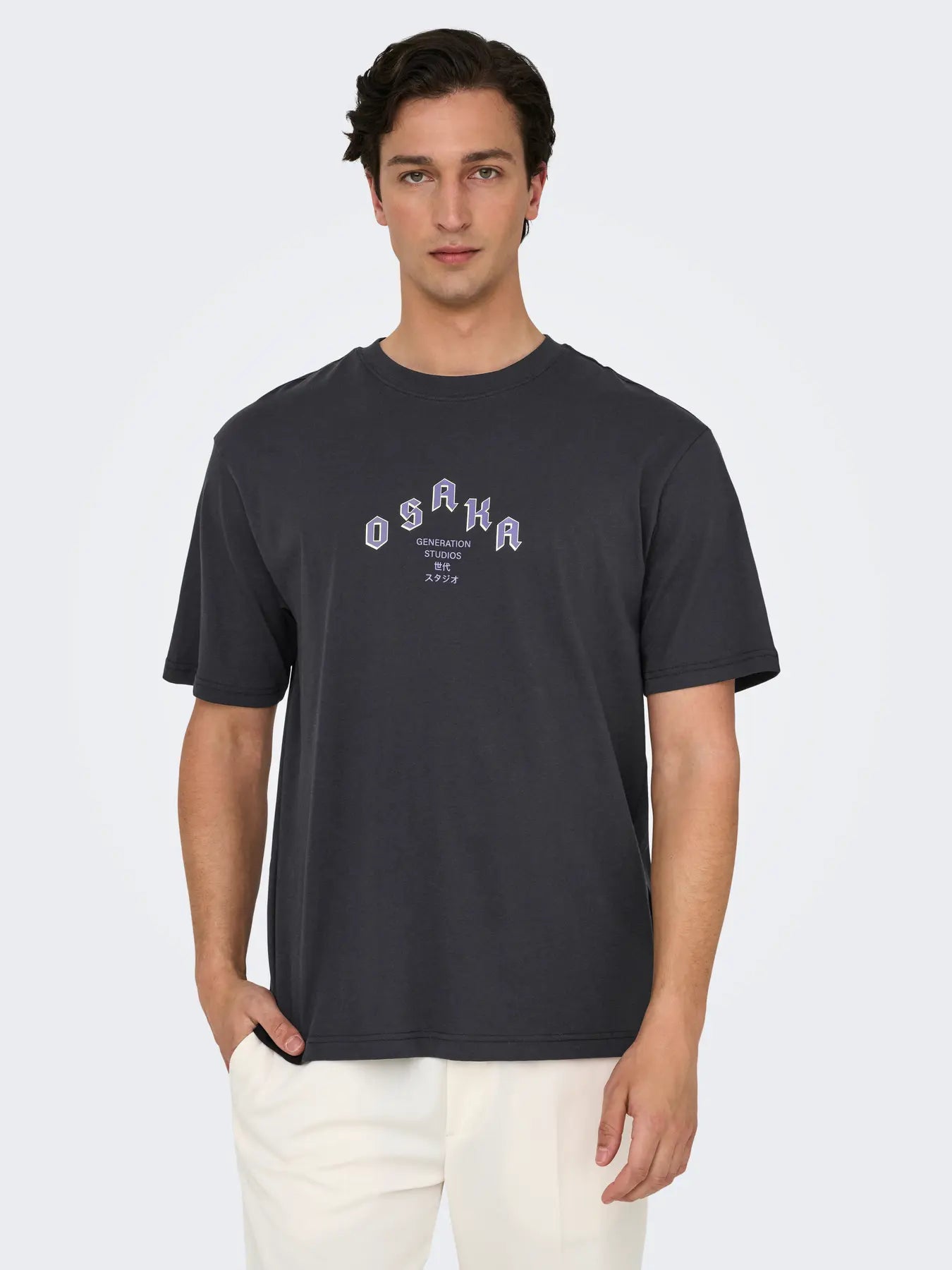 ONLY & SONS T-SHIRT DRAGON - Col. Nero