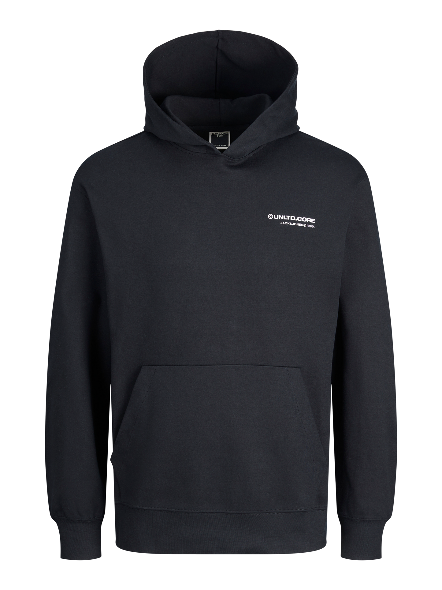 JACK & JONES FELPA CON CAPPUCCIO "UNLTD CORE" - Col. nero