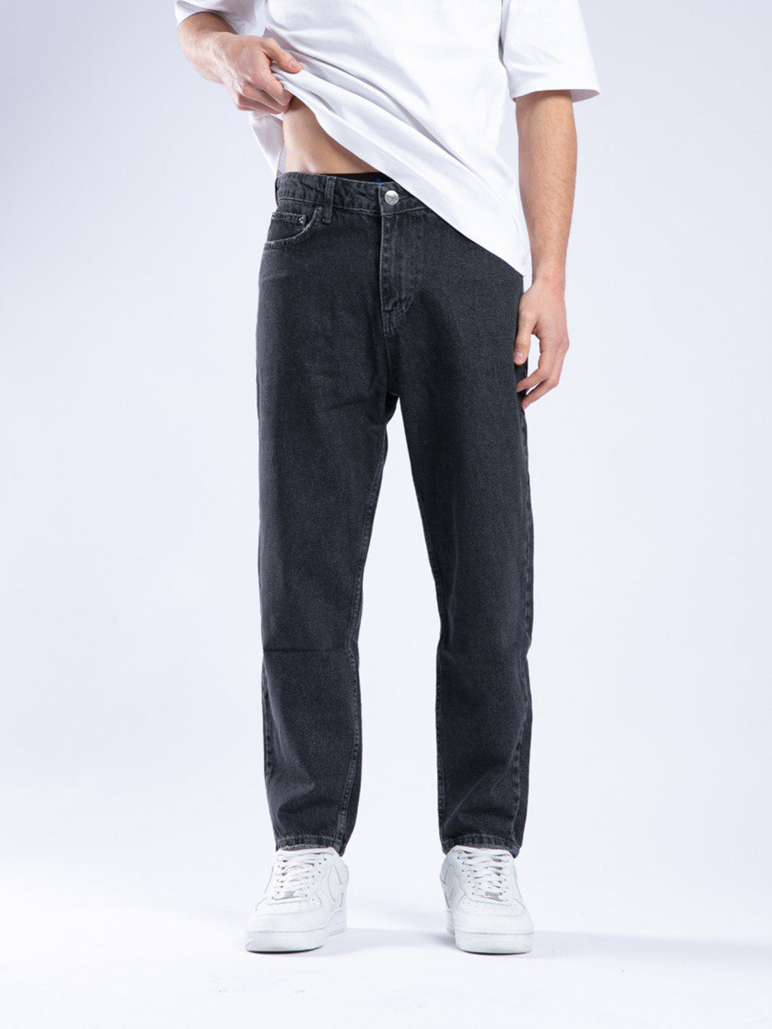 CROPPED CATCH BLACK JEANS