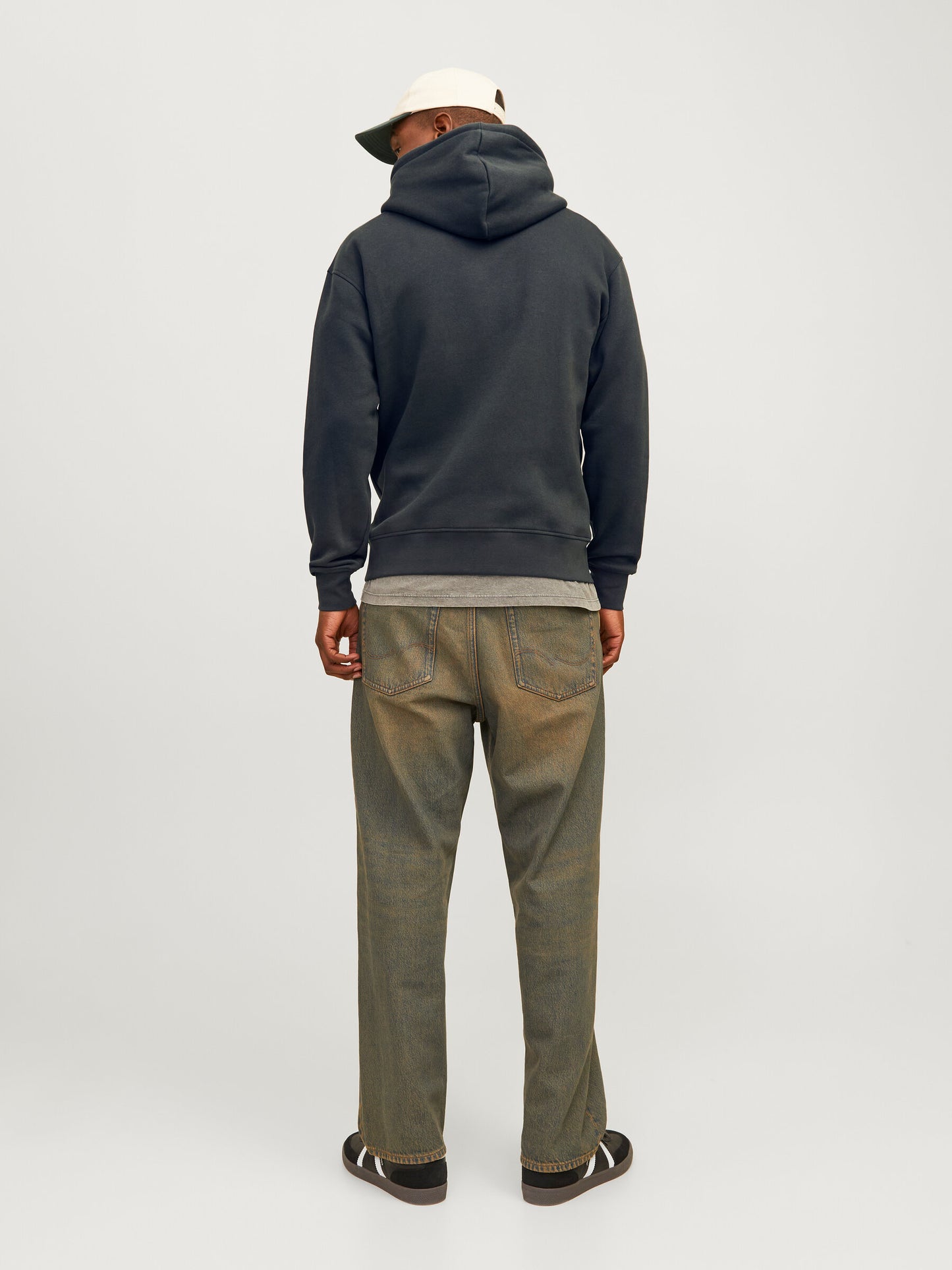 JACK & JONES FELPA CON CAPPUCCIO "ORIGINALS STUDIO" - Col. tempesta