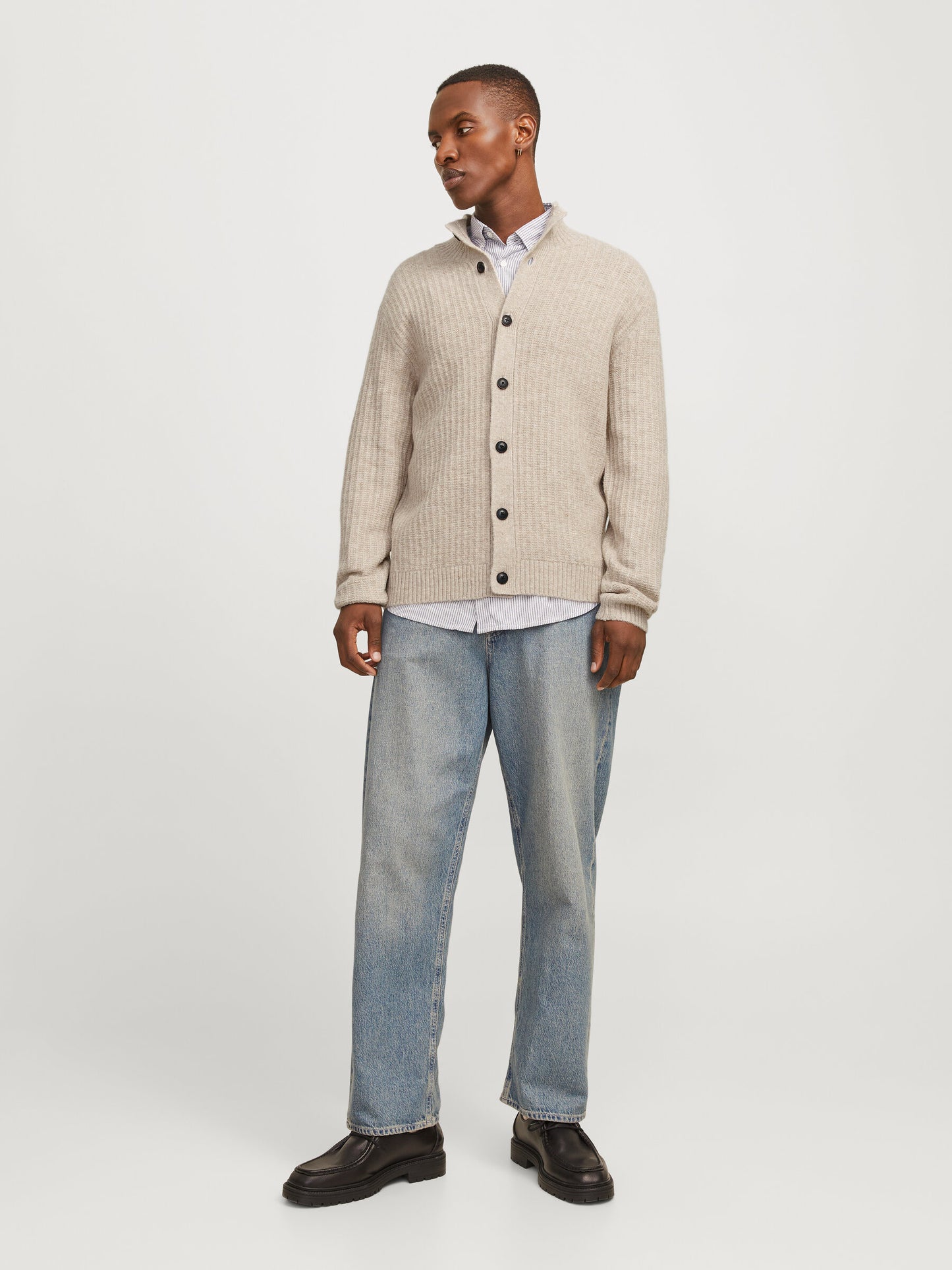 JACK & JONES PREMIUM CARDIGAN CON BOTTONI - Col. Beige