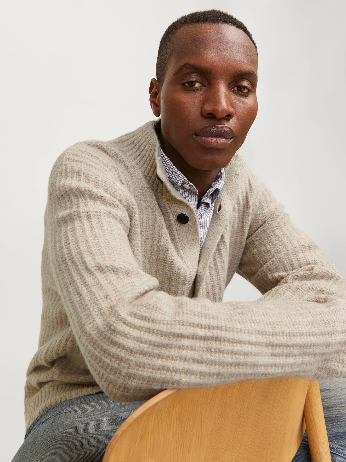 JACK & JONES PREMIUM CARDIGAN CON BOTTONI - Col. Beige