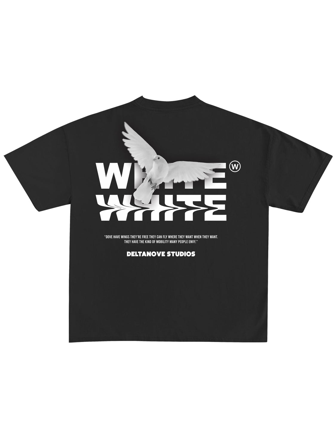 T-SHIRT "DELTANOVE WHITE" - Col. Nero