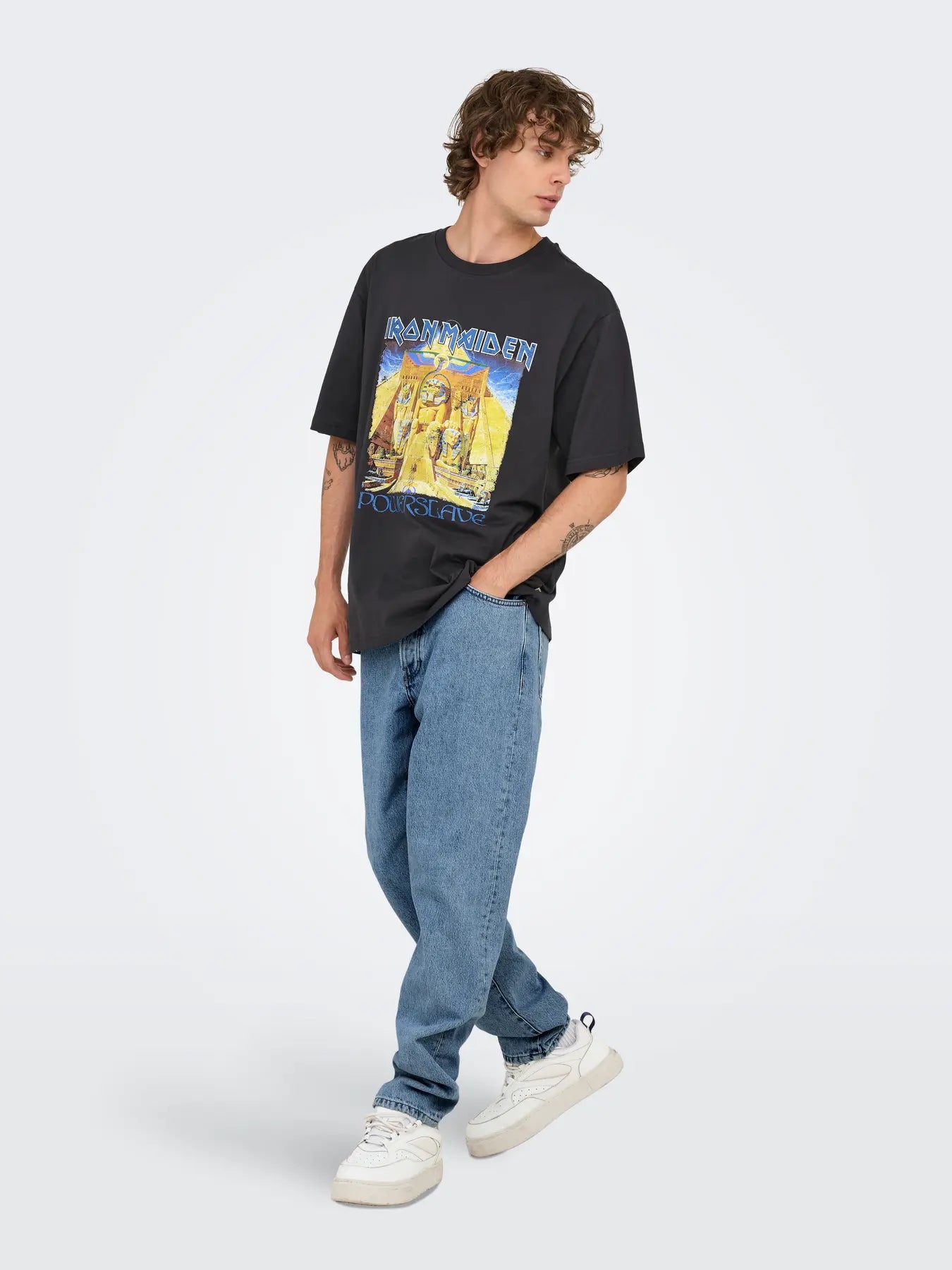 ONLY & SONS ONSTYE LOOSE TAPE JEANS - Light Blu Denim