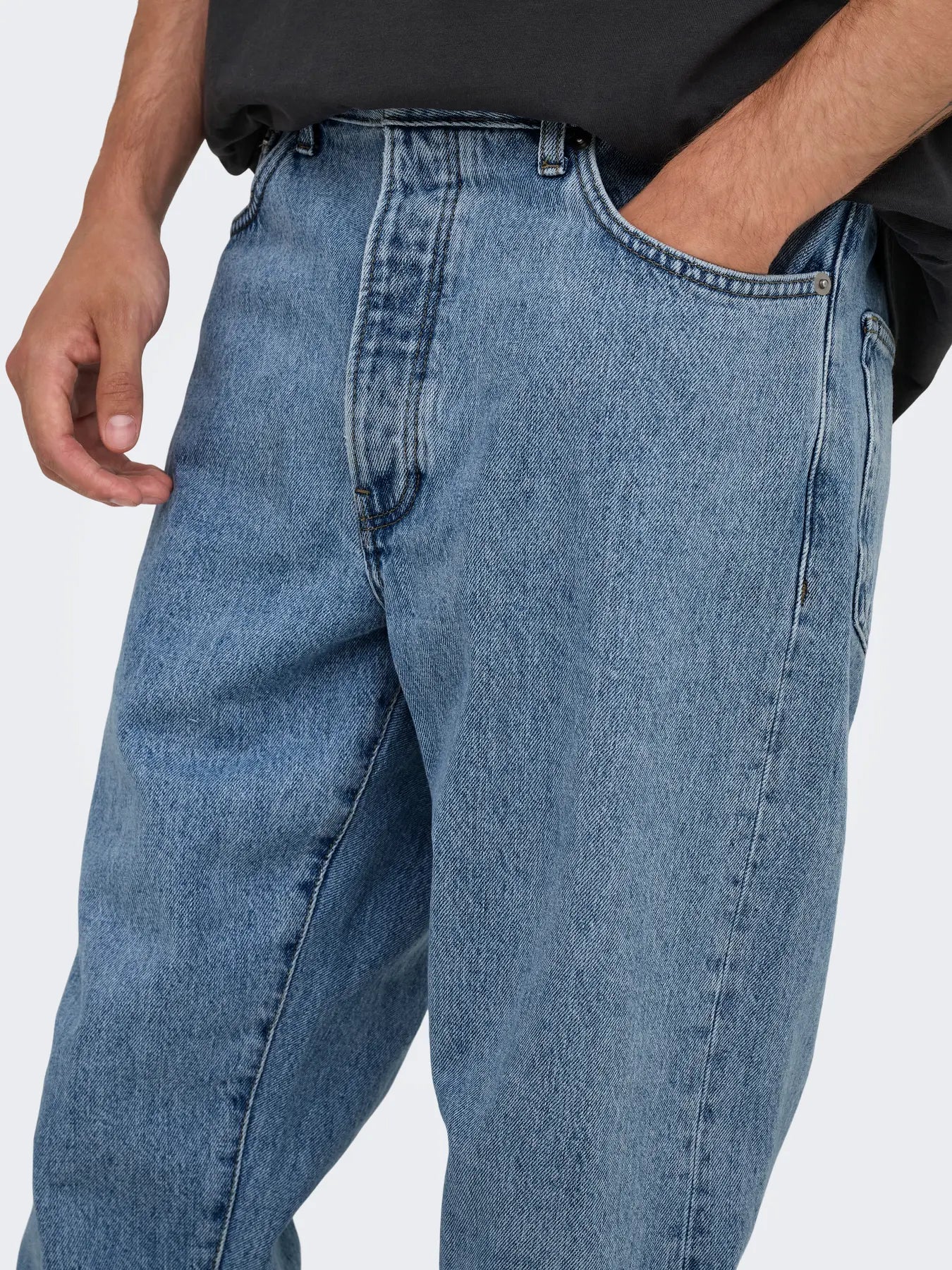 ONLY & SONS ONSTYE LOOSE TAPE JEANS - Light Blu Denim