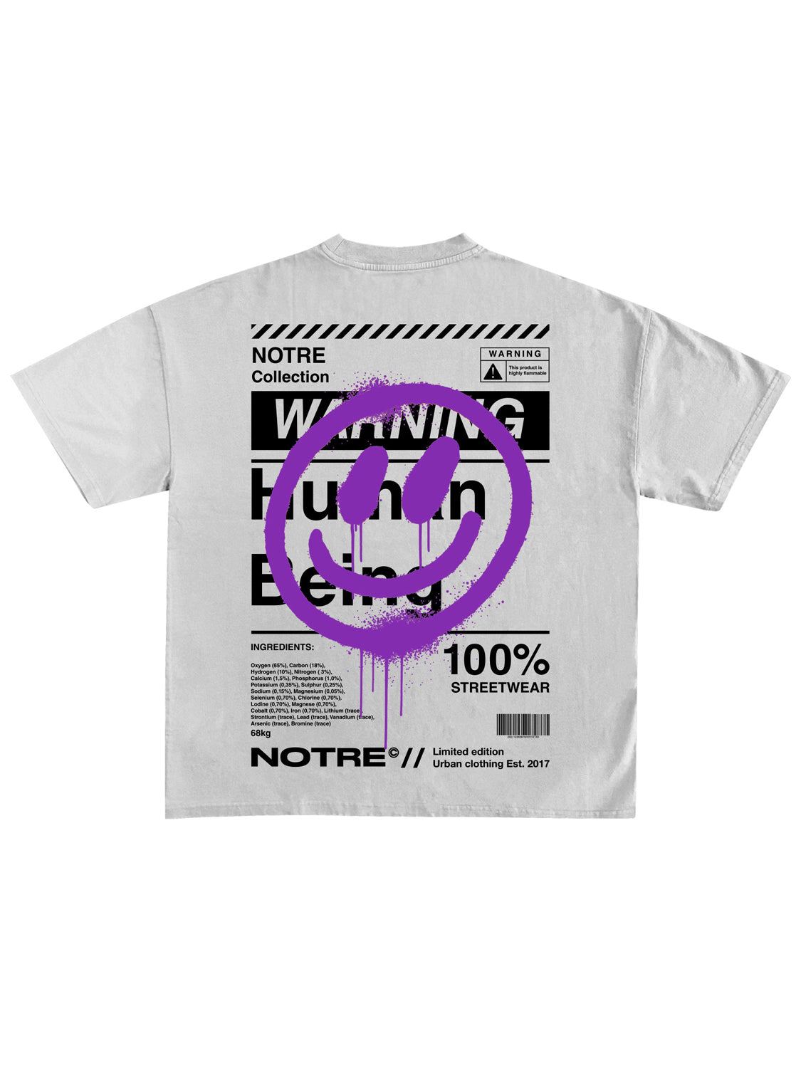 T-SHIRT "HUMAN BEING" - Col. Bianco