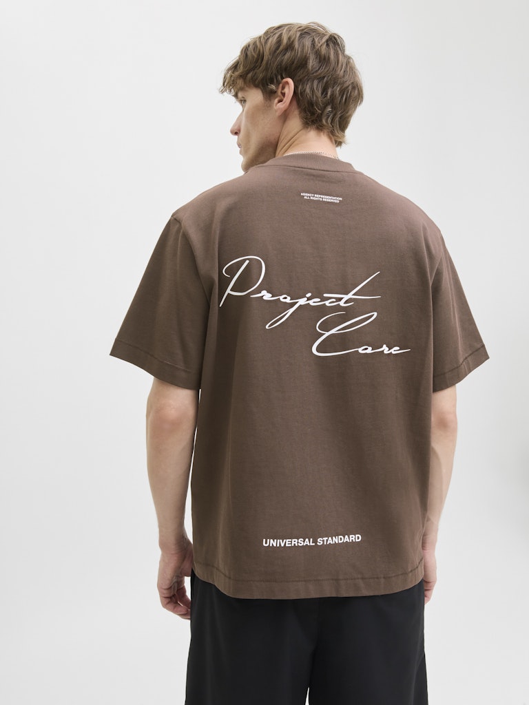 JACK & JONES T-SHIRT CORE DEPT. - Col. marrone
