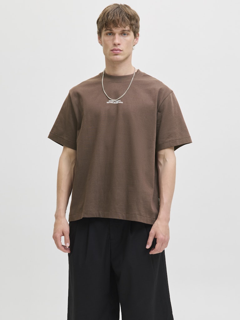 JACK & JONES T-SHIRT CORE DEPT. - Col. marrone