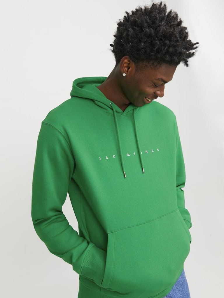 JACK & JONES FELPA CON CAPPUCCIO "ESSENTIALS" - Col. Verde