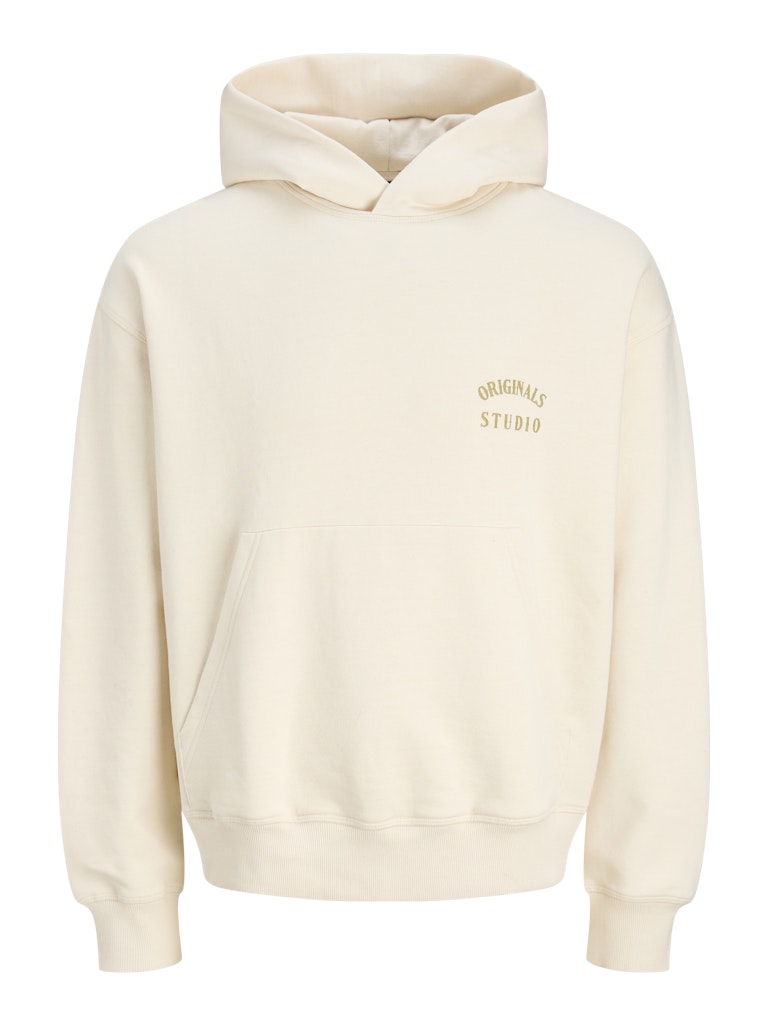 JACK & JONES FELPA CON CAPPUCCIO "ORIGINALS COMMUNITY" - Ecru