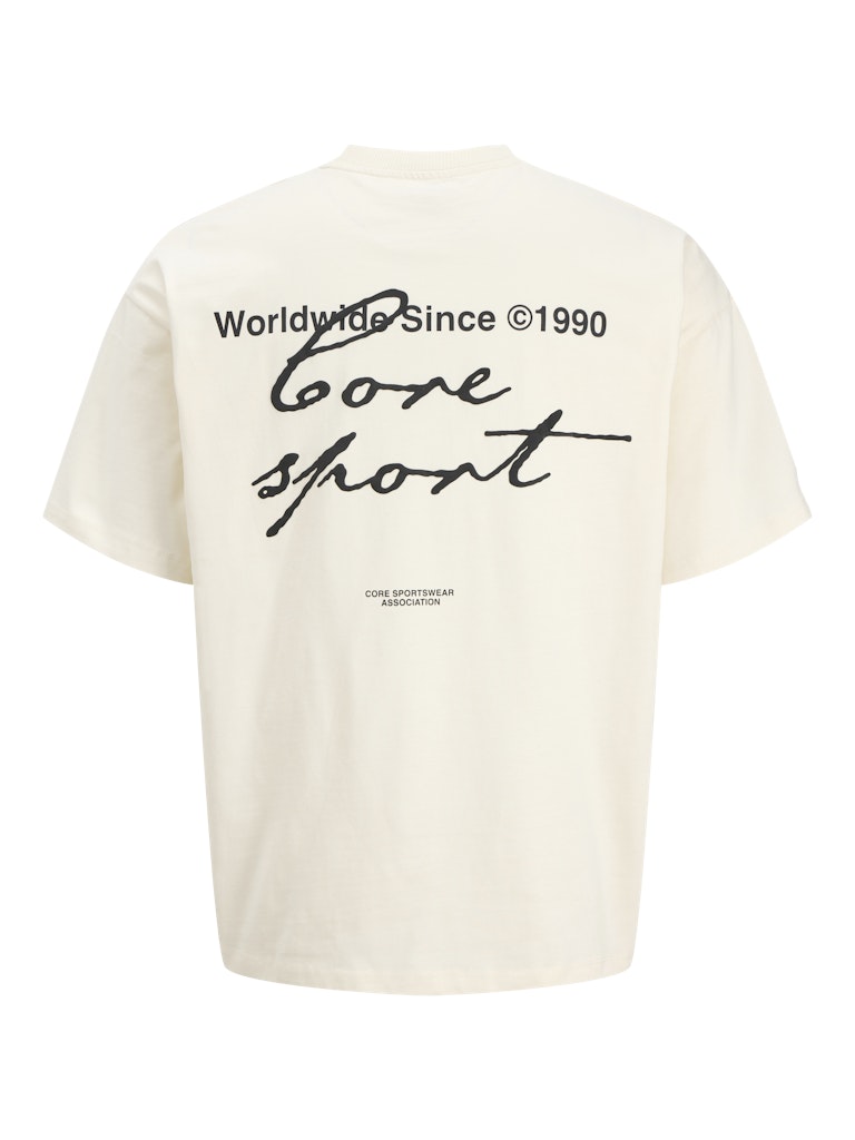 JACK & JONES T-SHIRT "SCRIPT" - Col. bianco panna