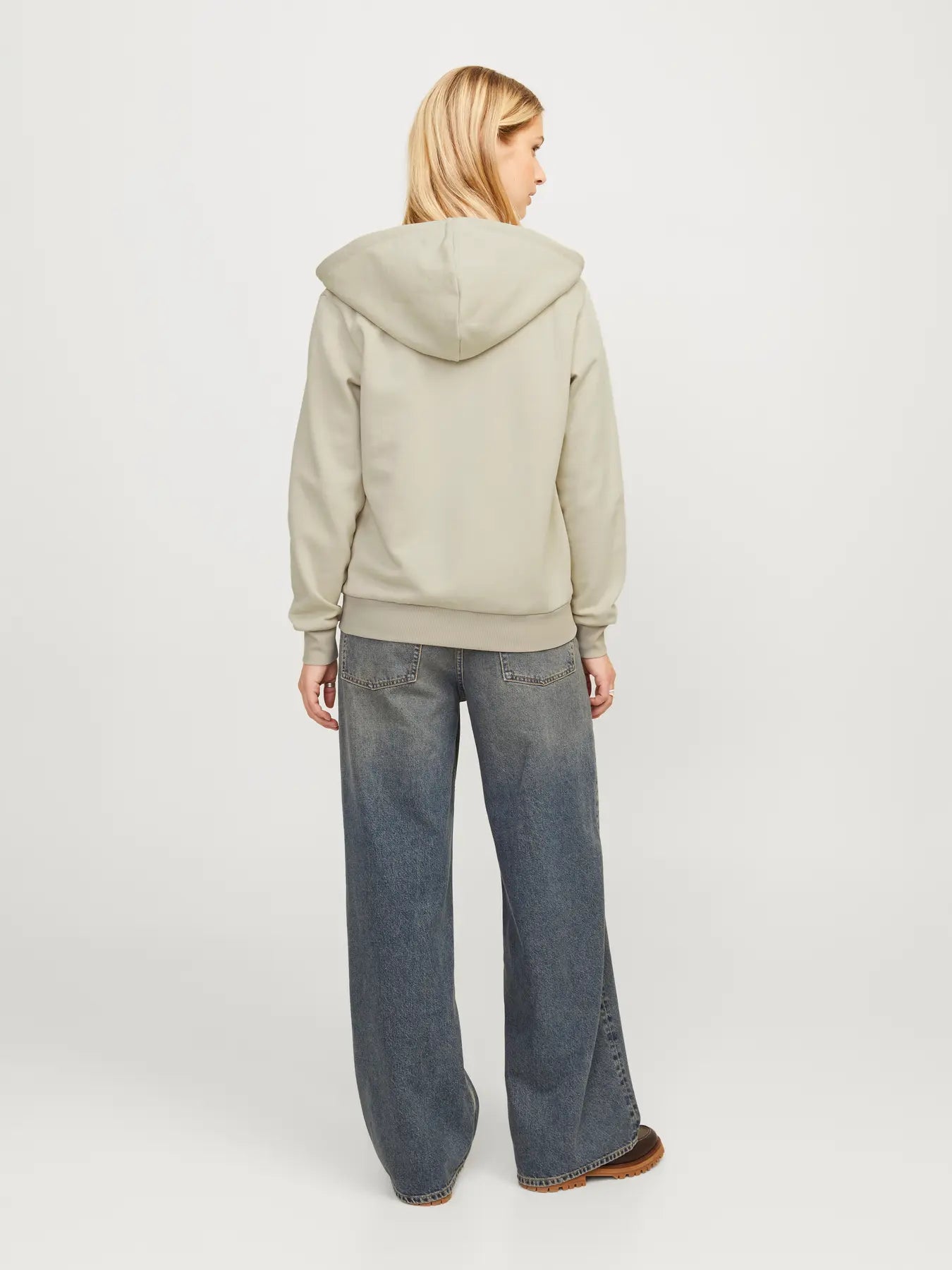 JJXX Felpa con zip 'JXABBIE' in col. beige