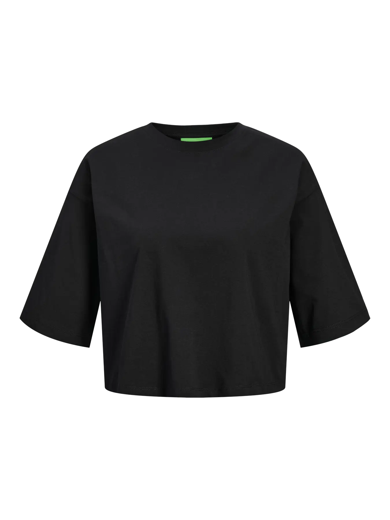 JXANDREA LOOSE SS CROPPED TEE JRS NOOS - Col. nero