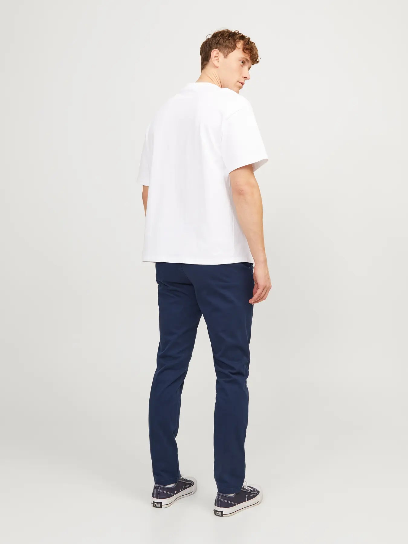 JACK & JONES PANTALONI JPSTMARCO BOWIE CHINO - Blu